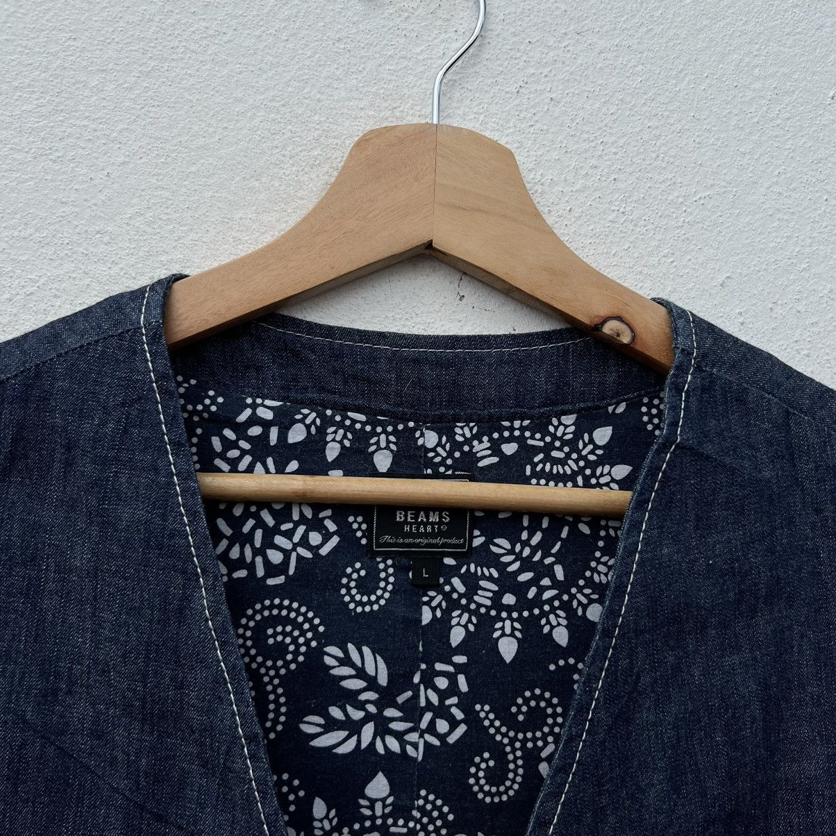 Beams Plus DENIM DESIGN RARE LINING TANK TOP VEST BEAMS HEART Size US L / EU 52-54 / 3 - 6 Thumbnail