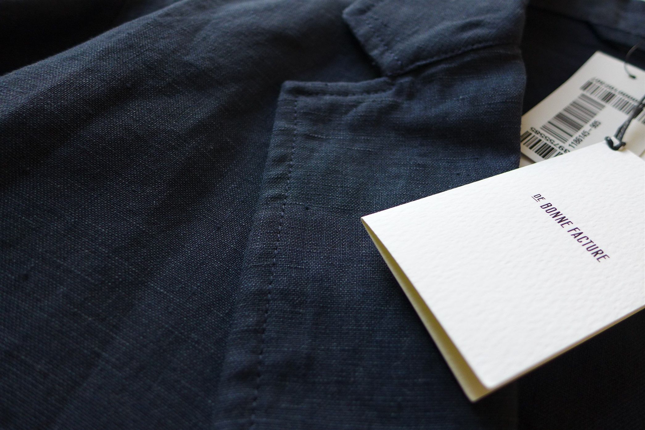 De Bonne Facture De Bonne Facture Relaxed Jacket - Navy Brushed Linen Size US M / EU 48-50 / 2 - 15 Thumbnail