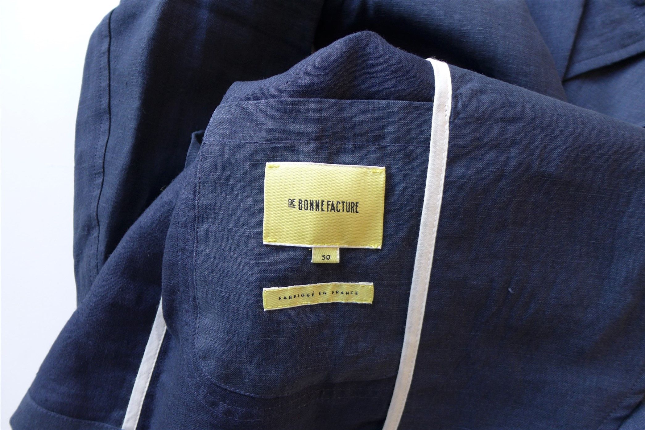 De Bonne Facture De Bonne Facture Relaxed Jacket - Navy Brushed Linen Size US M / EU 48-50 / 2 - 16 Thumbnail