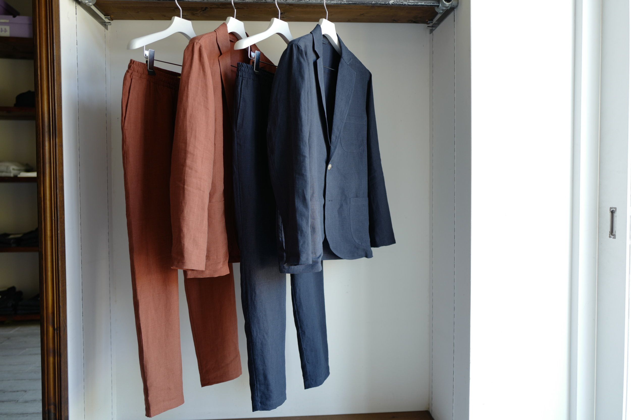 De Bonne Facture De Bonne Facture Relaxed Jacket - Navy Brushed Linen Size US M / EU 48-50 / 2 - 4 Thumbnail