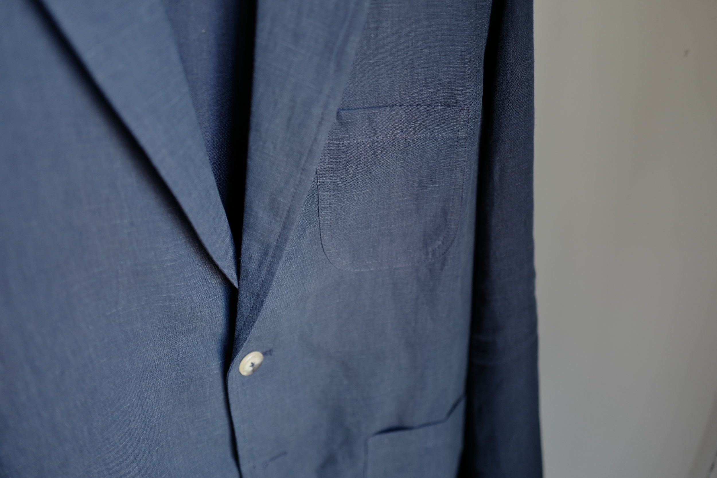 De Bonne Facture De Bonne Facture Relaxed Jacket - Navy Brushed Linen Size US M / EU 48-50 / 2 - 7 Thumbnail