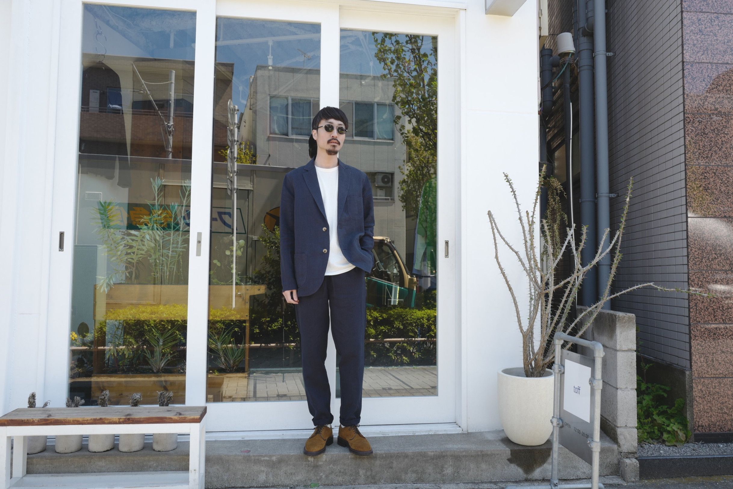 De Bonne Facture De Bonne Facture Relaxed Jacket - Navy Brushed Linen Size US M / EU 48-50 / 2 - 9 Thumbnail