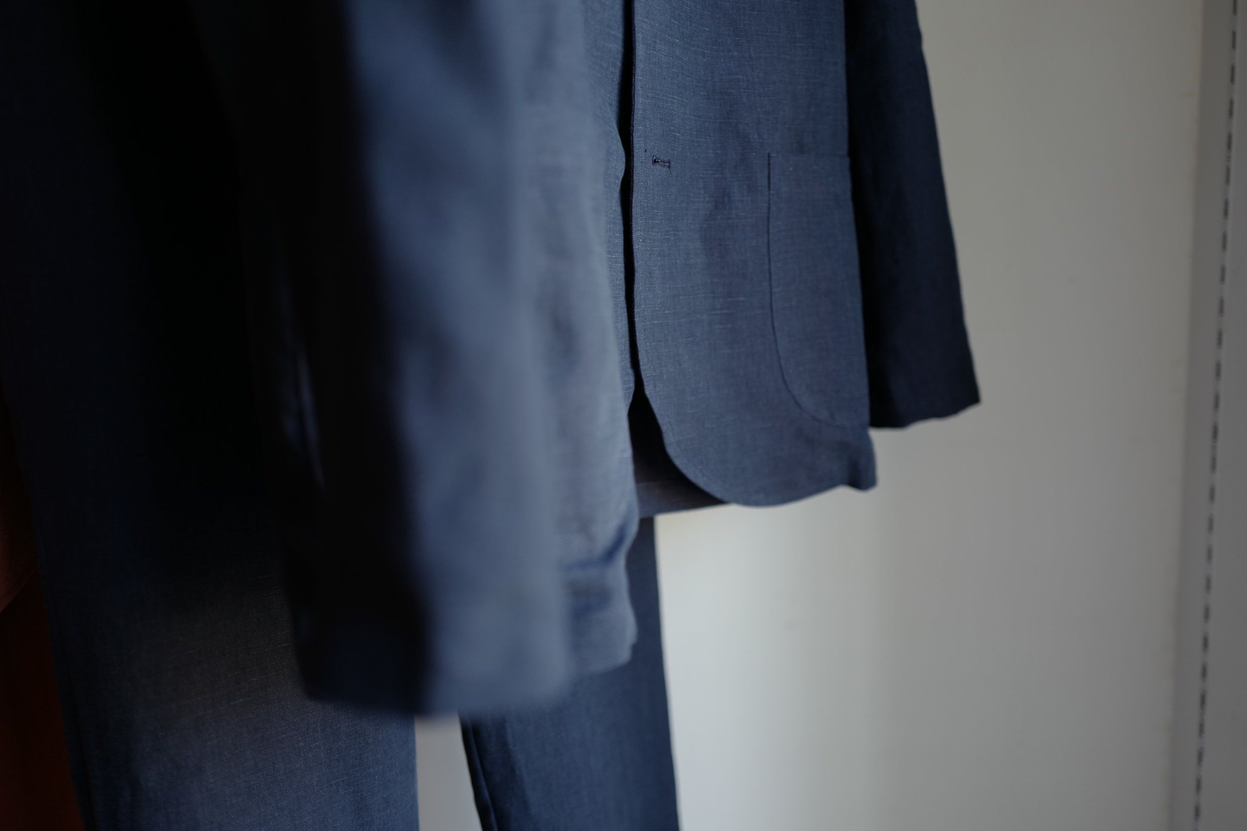 De Bonne Facture De Bonne Facture Relaxed Jacket - Navy Brushed Linen Size US M / EU 48-50 / 2 - 6 Thumbnail