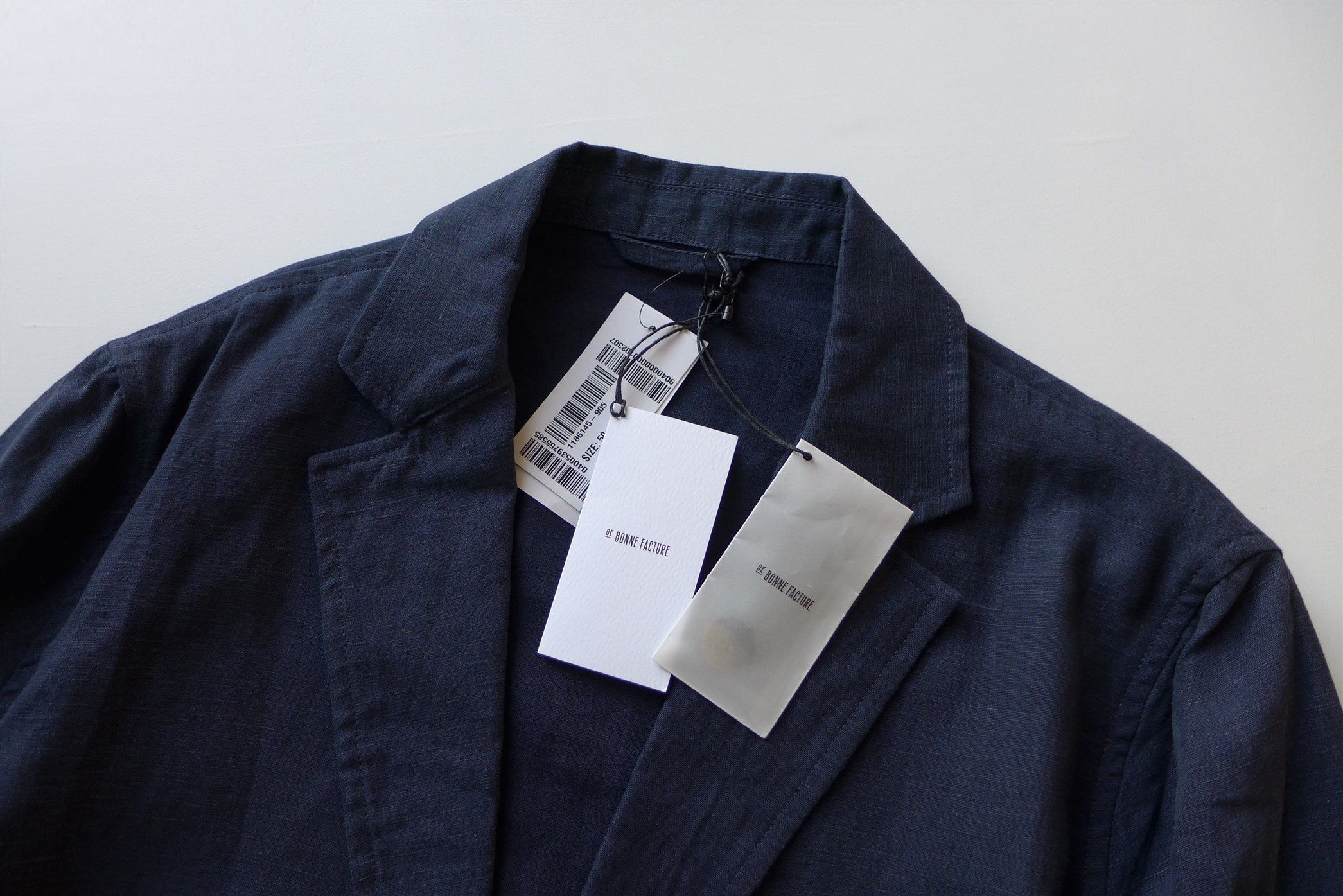 De Bonne Facture De Bonne Facture Relaxed Jacket - Navy Brushed Linen Size US M / EU 48-50 / 2 - 14 Thumbnail