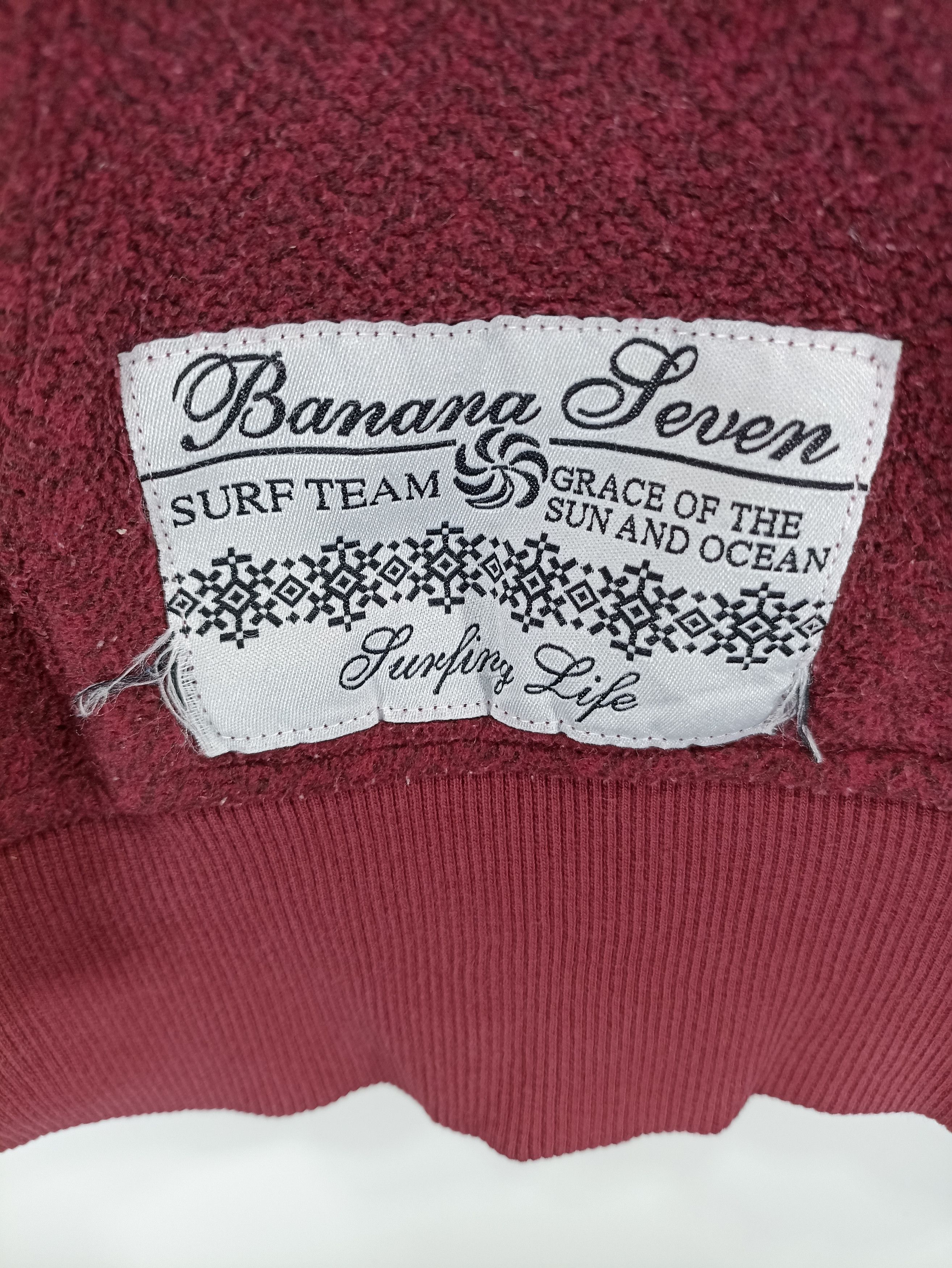 Japanese Brand × Vintage Vintage Banana Seven Fleece Sweatshirt Hooded Size US M / EU 48-50 / 2 - 2 Thumbnail