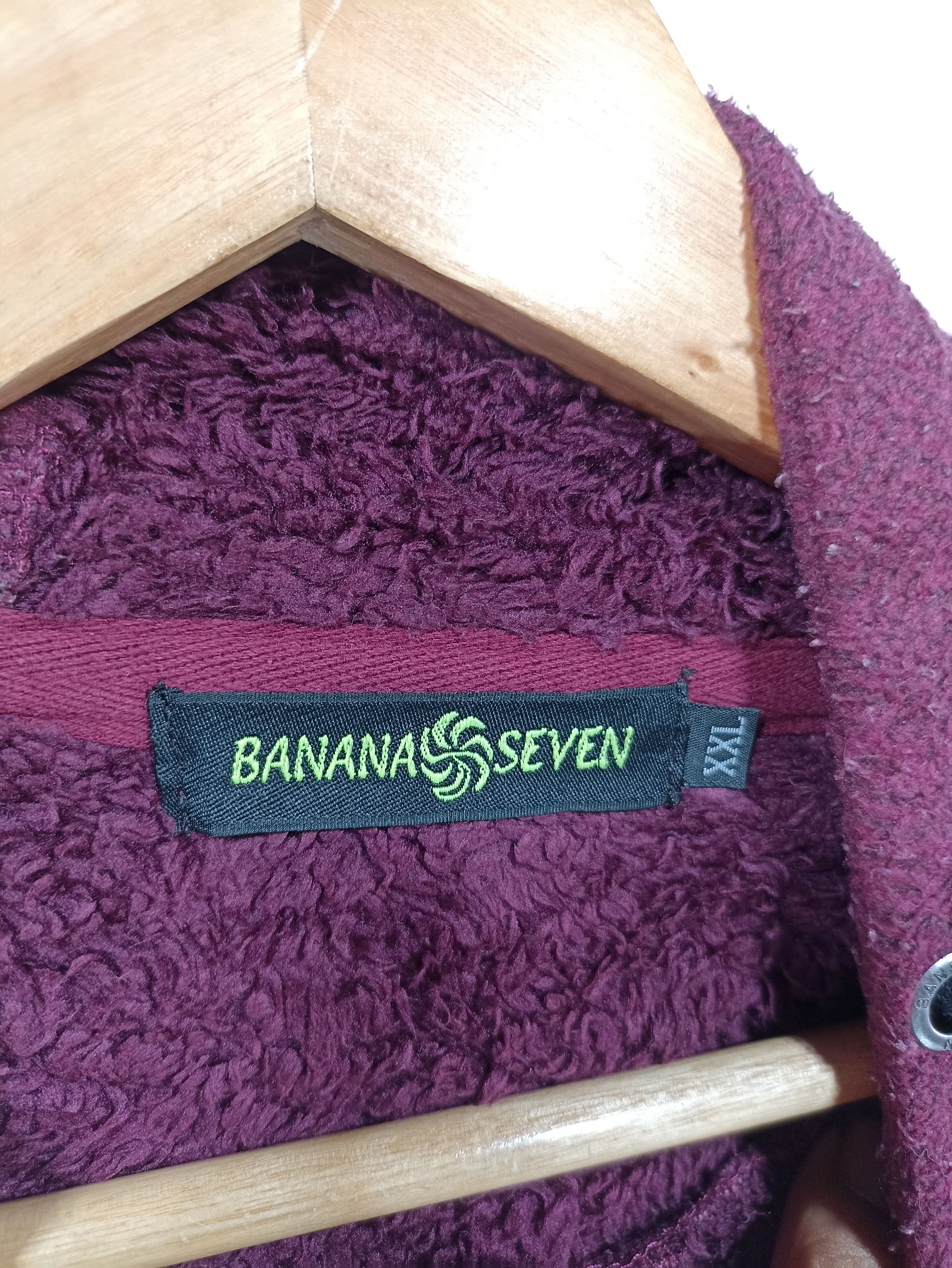 Japanese Brand × Vintage Vintage Banana Seven Fleece Sweatshirt Hooded Size US M / EU 48-50 / 2 - 5 Thumbnail