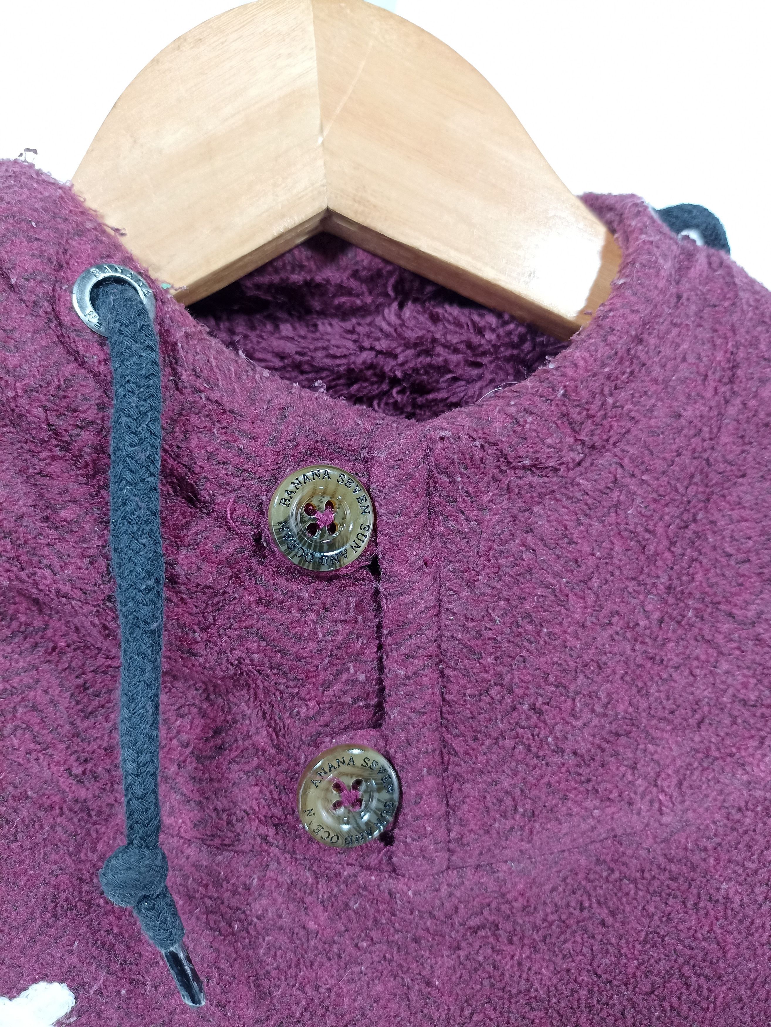 Japanese Brand × Vintage Vintage Banana Seven Fleece Sweatshirt Hooded Size US M / EU 48-50 / 2 - 3 Thumbnail