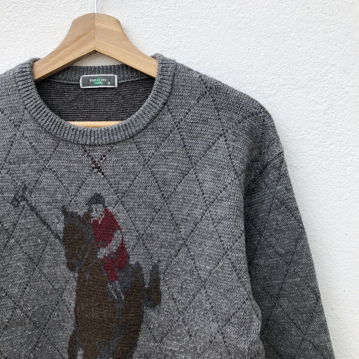 Japanese Brand TOPFLITE CLUB KNITWEAR SWEATSHIRT BIG LOGO INSPIRED BY POLO Size US M / EU 48-50 / 2 - 2 Thumbnail
