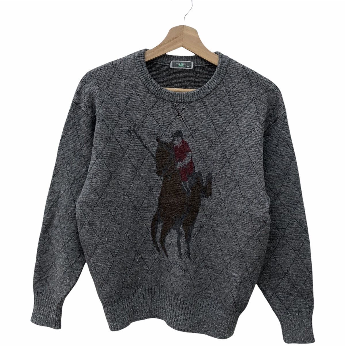 Japanese Brand TOPFLITE CLUB KNITWEAR SWEATSHIRT BIG LOGO INSPIRED BY POLO Size US M / EU 48-50 / 2 - 1 Thumbnail