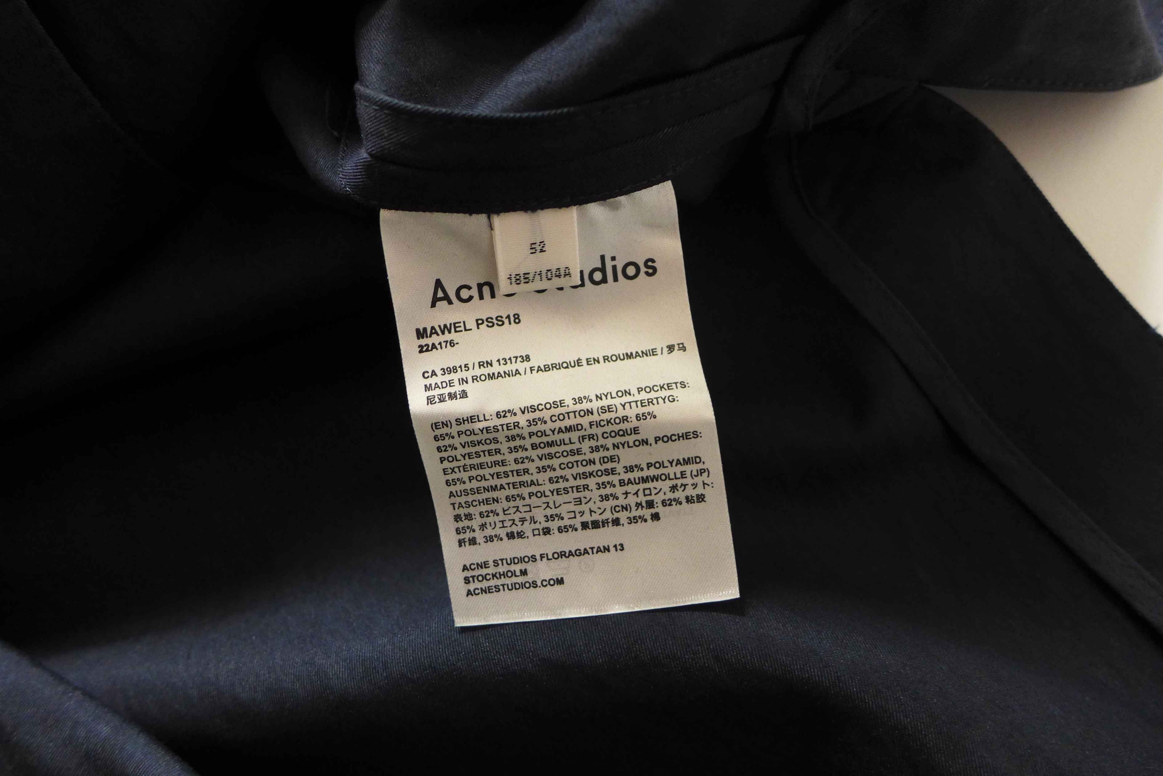 Acne Studios Acne Studios Maxwell Jacket - Navy Size US L / EU 52-54 / 3 - 13 Thumbnail