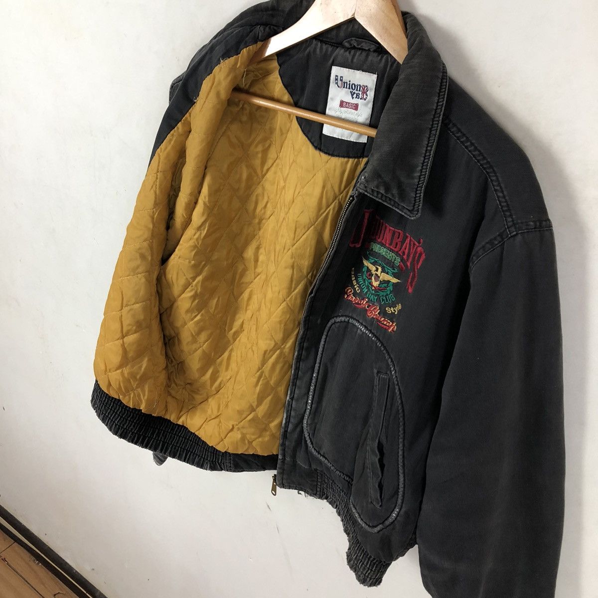 Japanese Brand VINTAGE BIGLOGO EMBROIDERY UNIONBAY'S PRESENT BOMBER JACKET Size US L / EU 52-54 / 3 - 14 Thumbnail