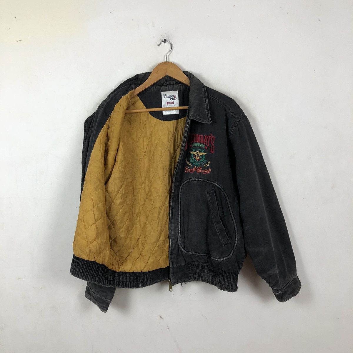 Japanese Brand VINTAGE BIGLOGO EMBROIDERY UNIONBAY'S PRESENT BOMBER JACKET Size US L / EU 52-54 / 3 - 13 Thumbnail