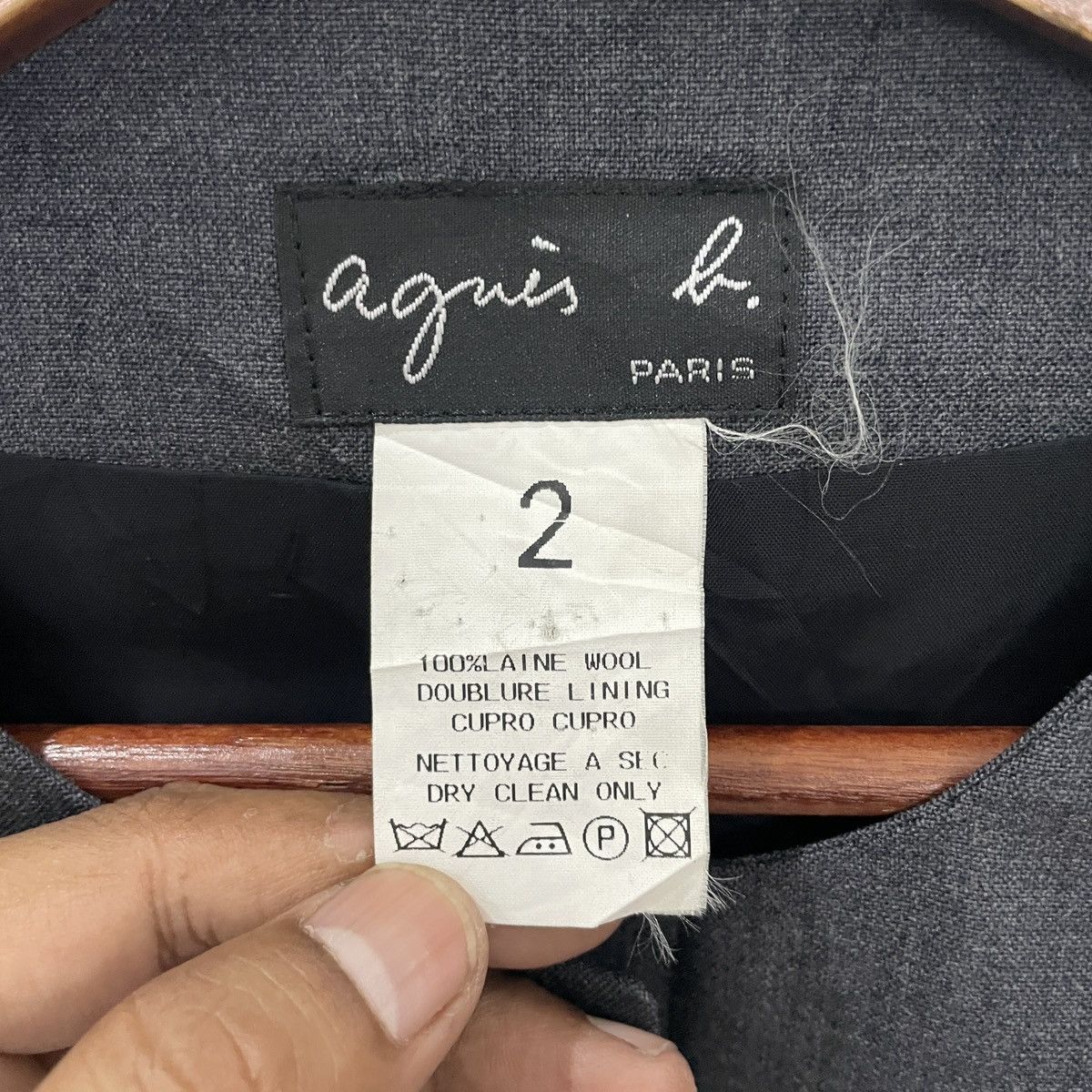 agnes b. Vintage Agnes B Tweed Jacket Size L / US 10 / IT 46 - 5 Thumbnail