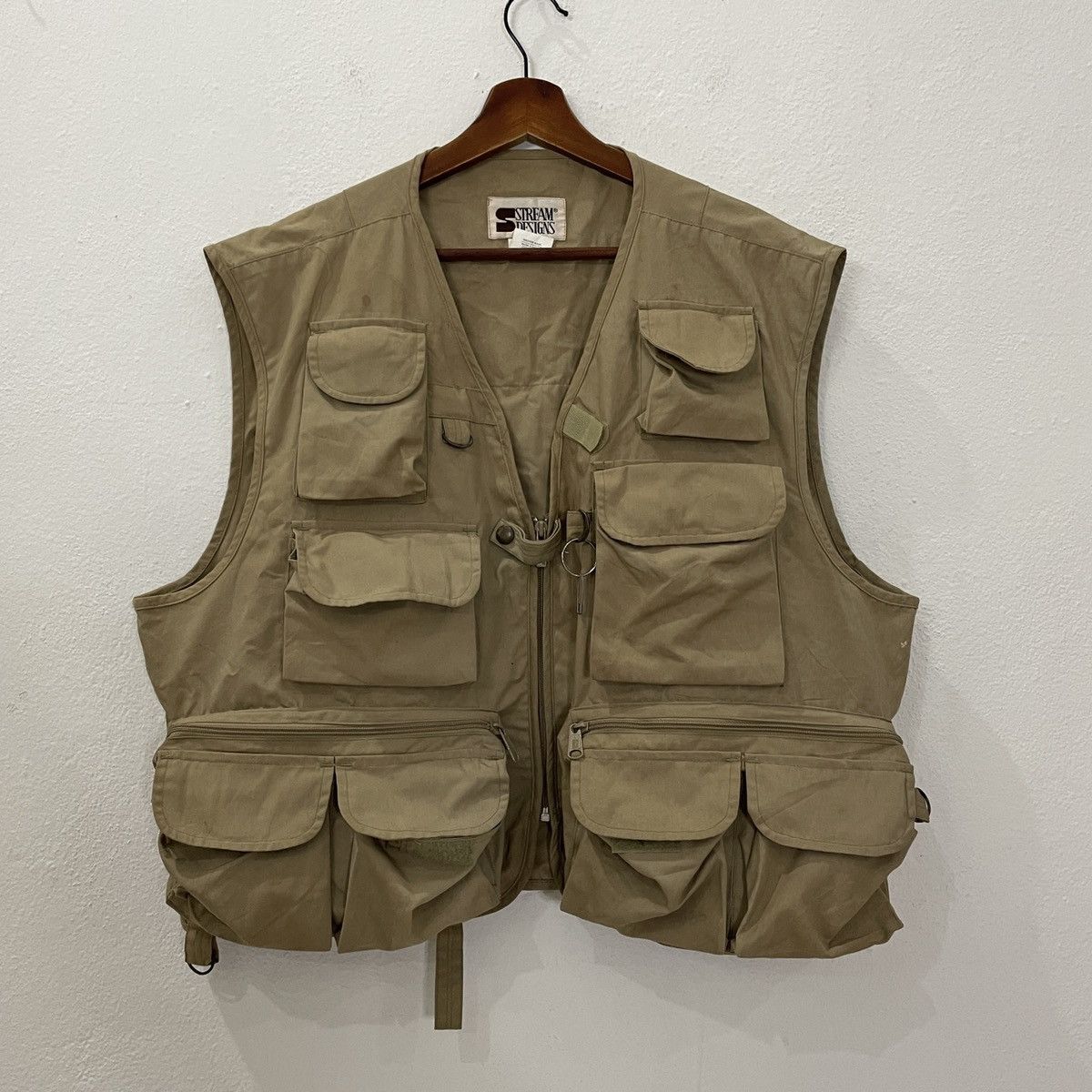 Vintage Stream Design Tactical Multipocket Vest Jacket