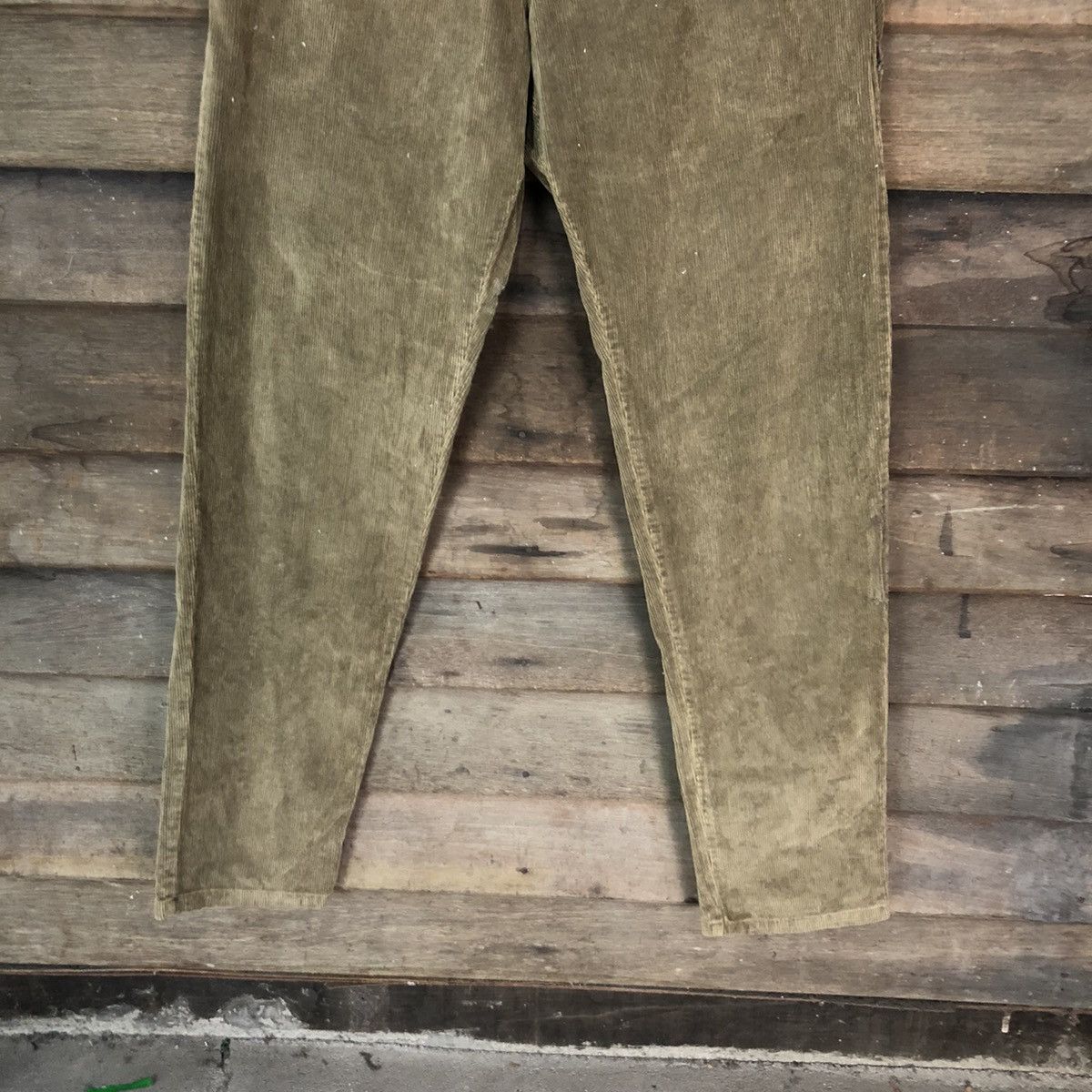 White Sand Brown distressed Corduroy Pants #7073