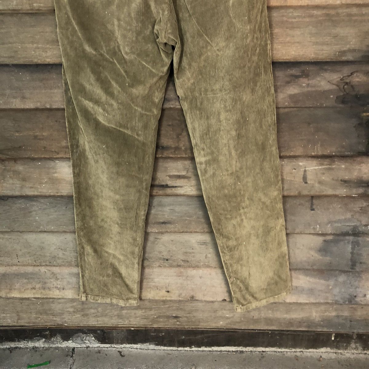 White Sand Brown distressed Corduroy Pants #7073
