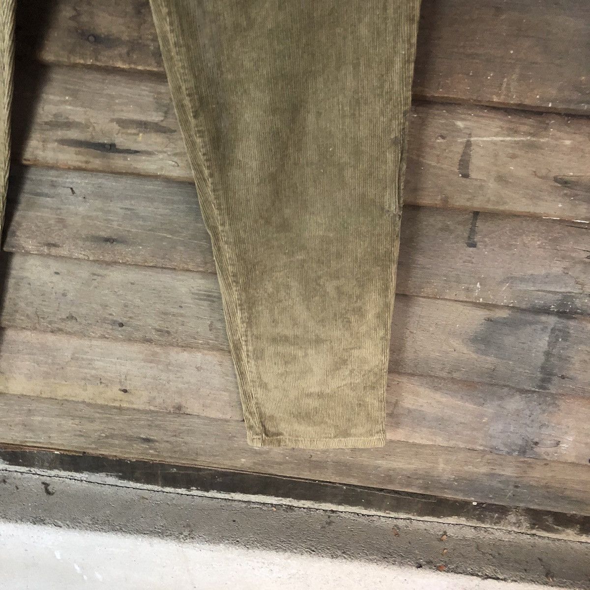 White Sand Brown distressed Corduroy Pants #7073