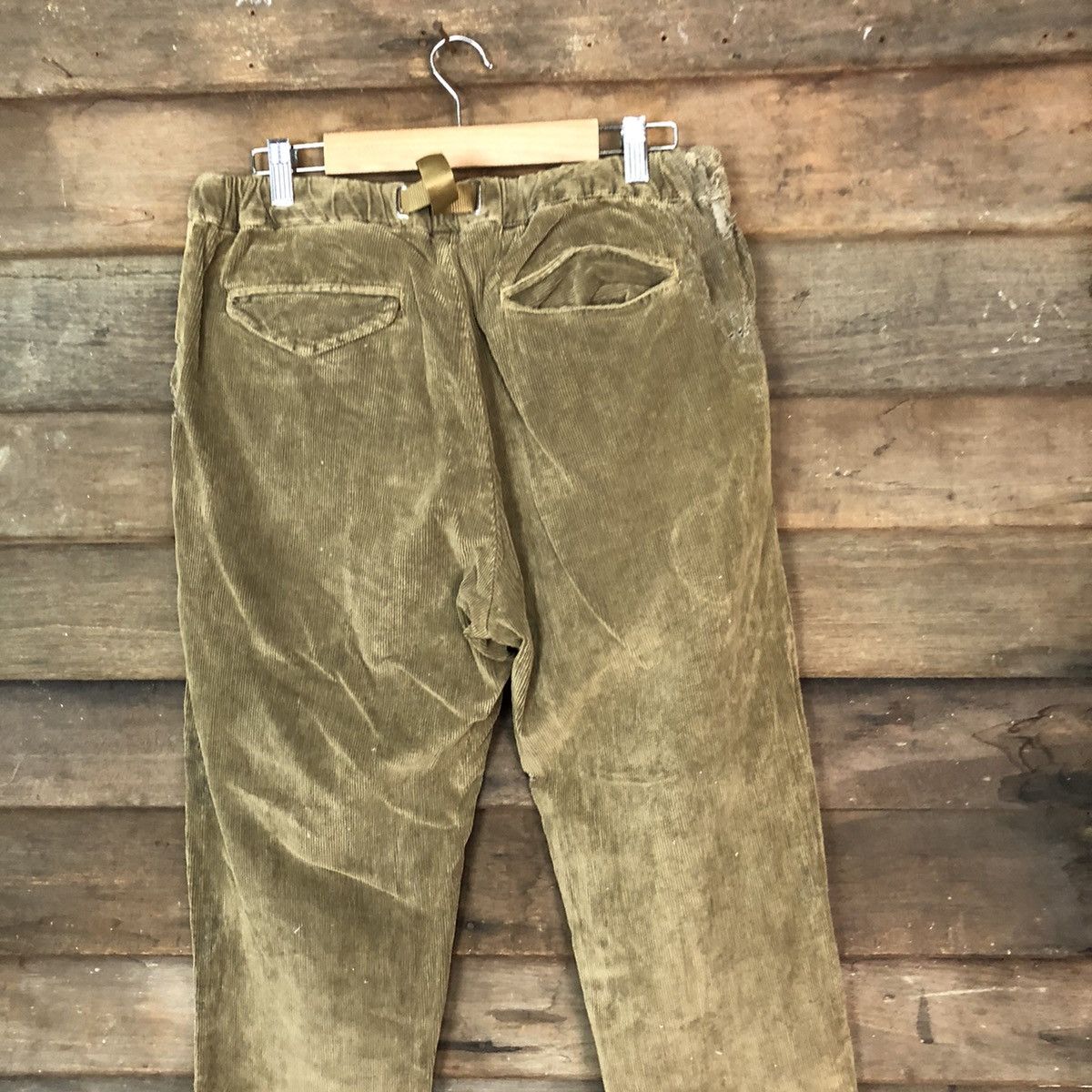 White Sand Brown distressed Corduroy Pants #7073