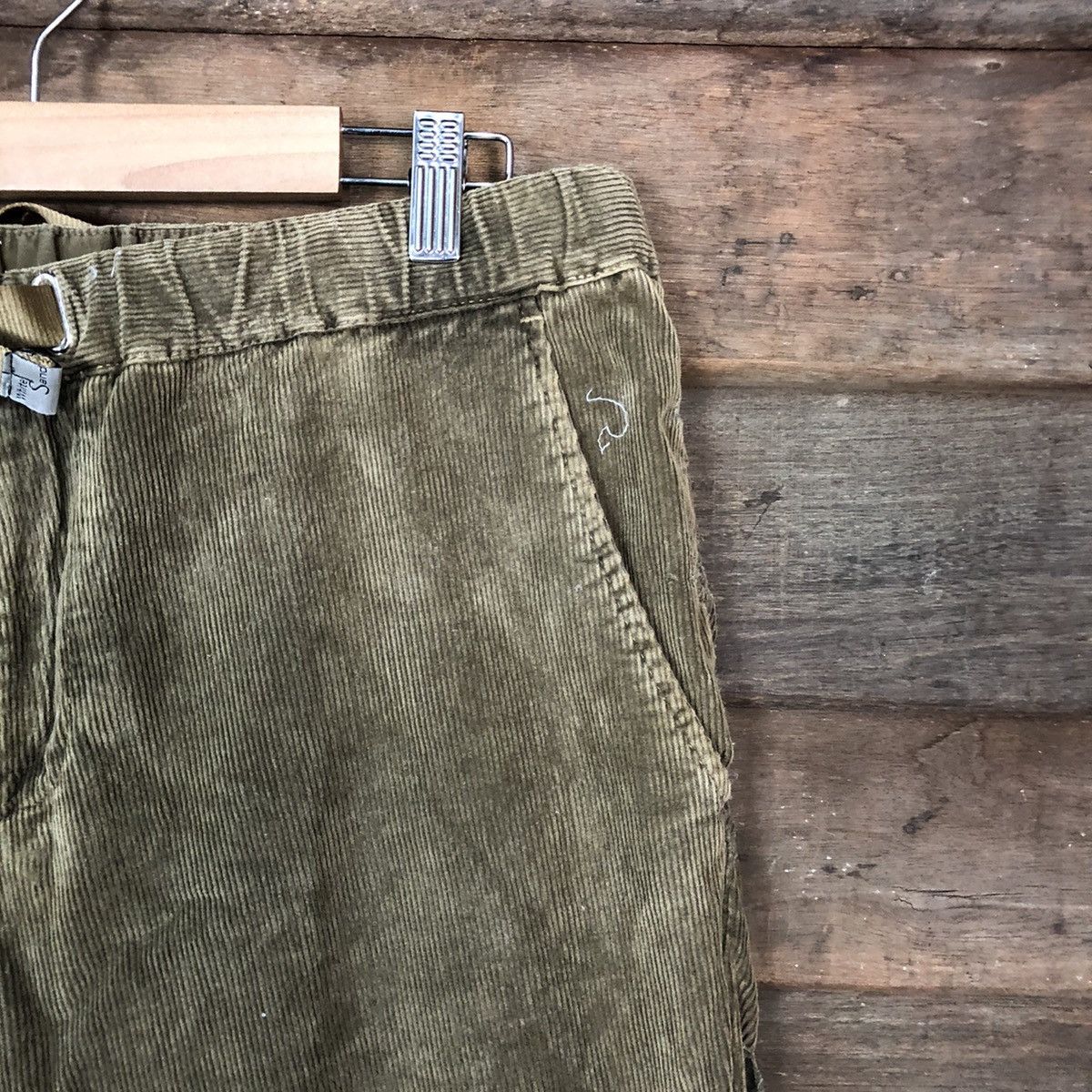 White Sand Brown distressed Corduroy Pants #7073