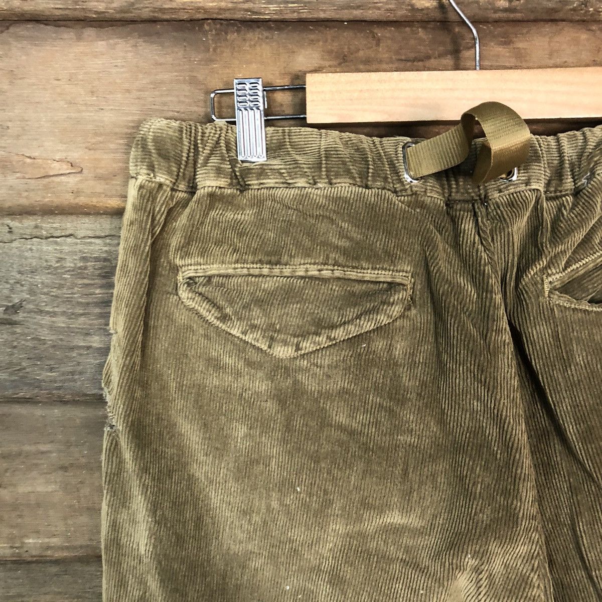 White Sand Brown distressed Corduroy Pants #7073