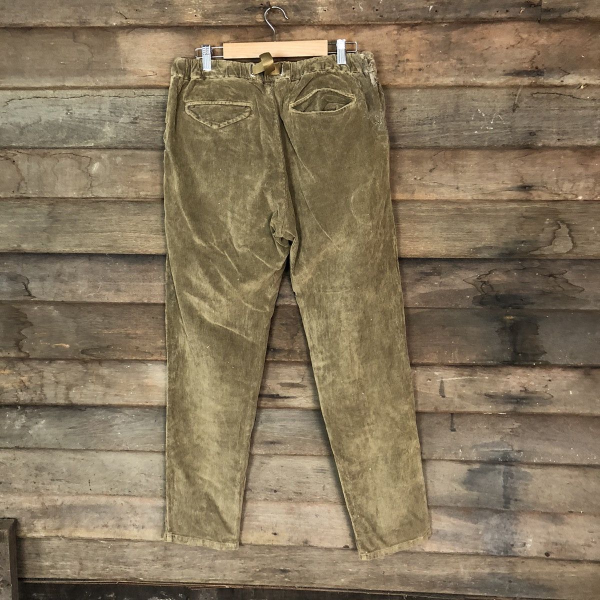 White Sand Brown distressed Corduroy Pants #7073