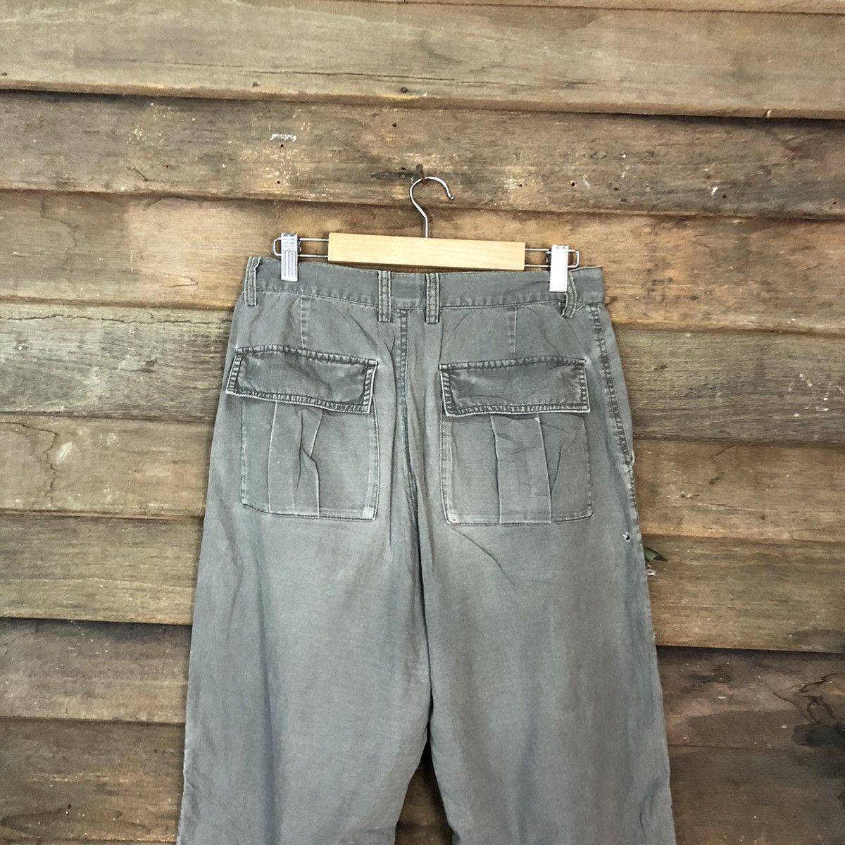 Japanese Brand Barbel Boy Grey faded distressed tactical CArgo Pants #5379 Size US 29 - 11 Thumbnail