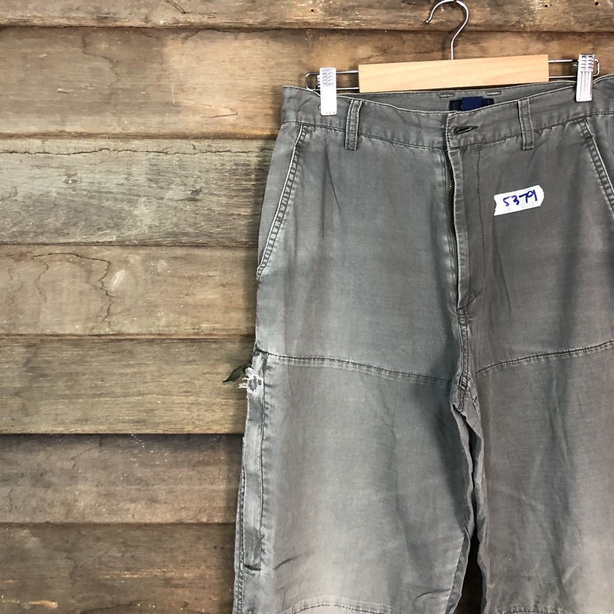 Japanese Brand Barbel Boy Grey faded distressed tactical CArgo Pants #5379 Size US 29 - 7 Thumbnail