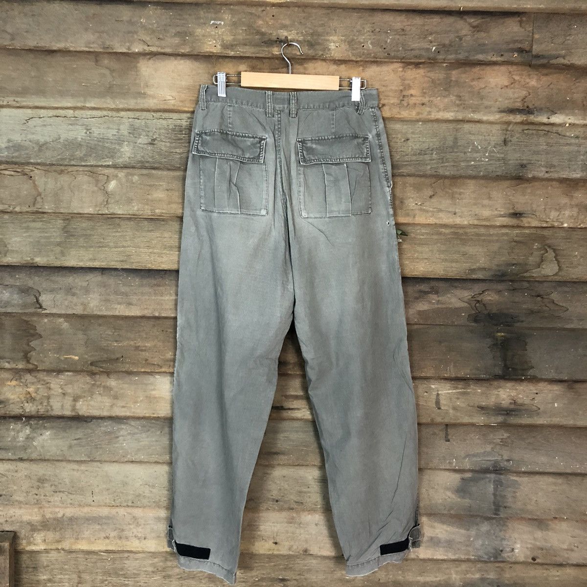 Japanese Brand Barbel Boy Grey faded distressed tactical CArgo Pants #5379 Size US 29 - 10 Thumbnail