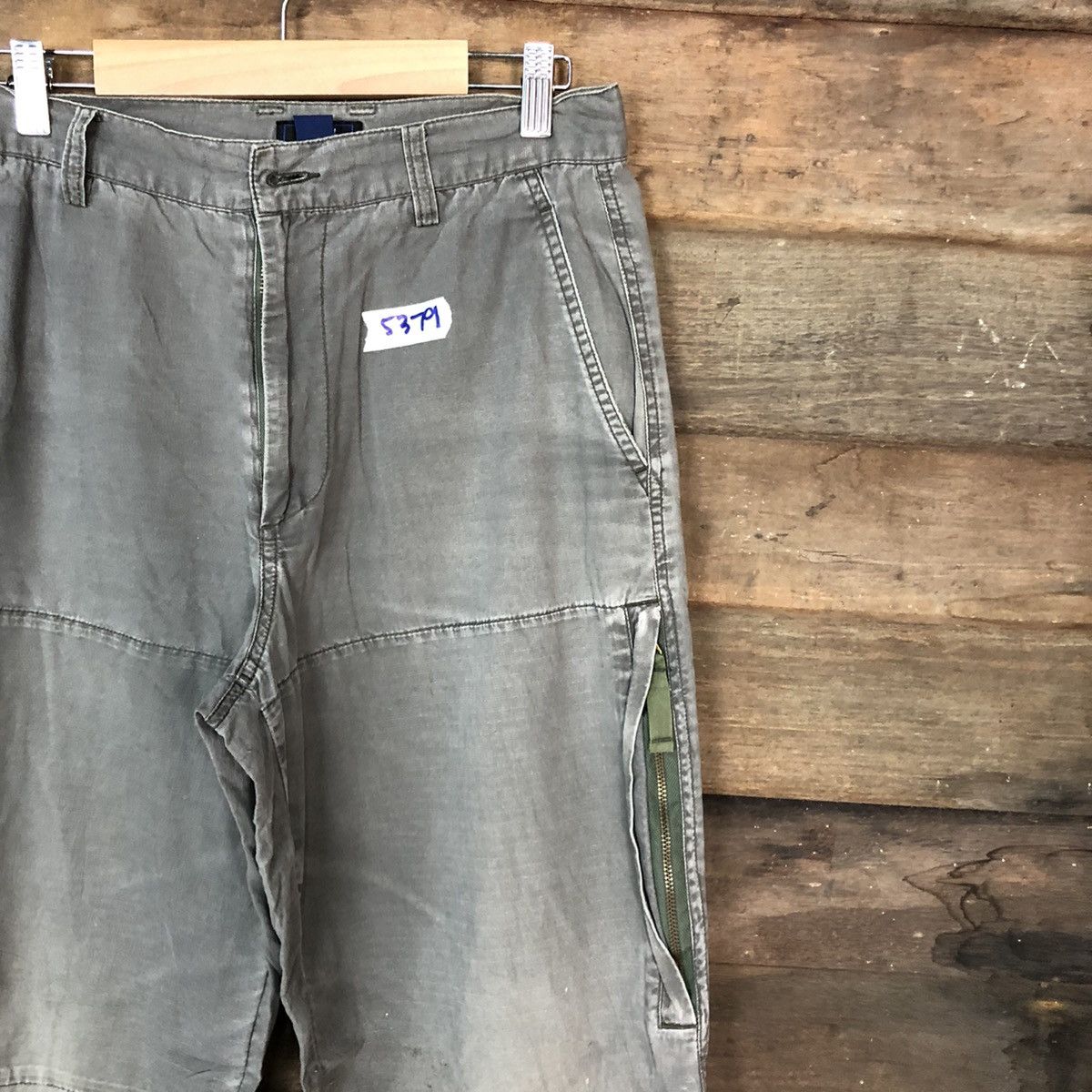 Japanese Brand Barbel Boy Grey faded distressed tactical CArgo Pants #5379 Size US 29 - 6 Thumbnail