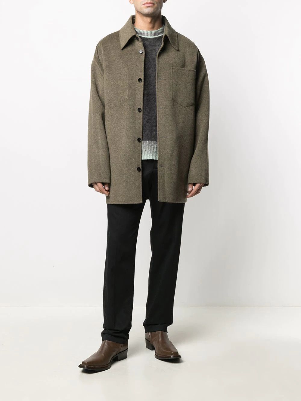 Acne Studios Oversized Domen Jacket - Oyster Grey Wool
