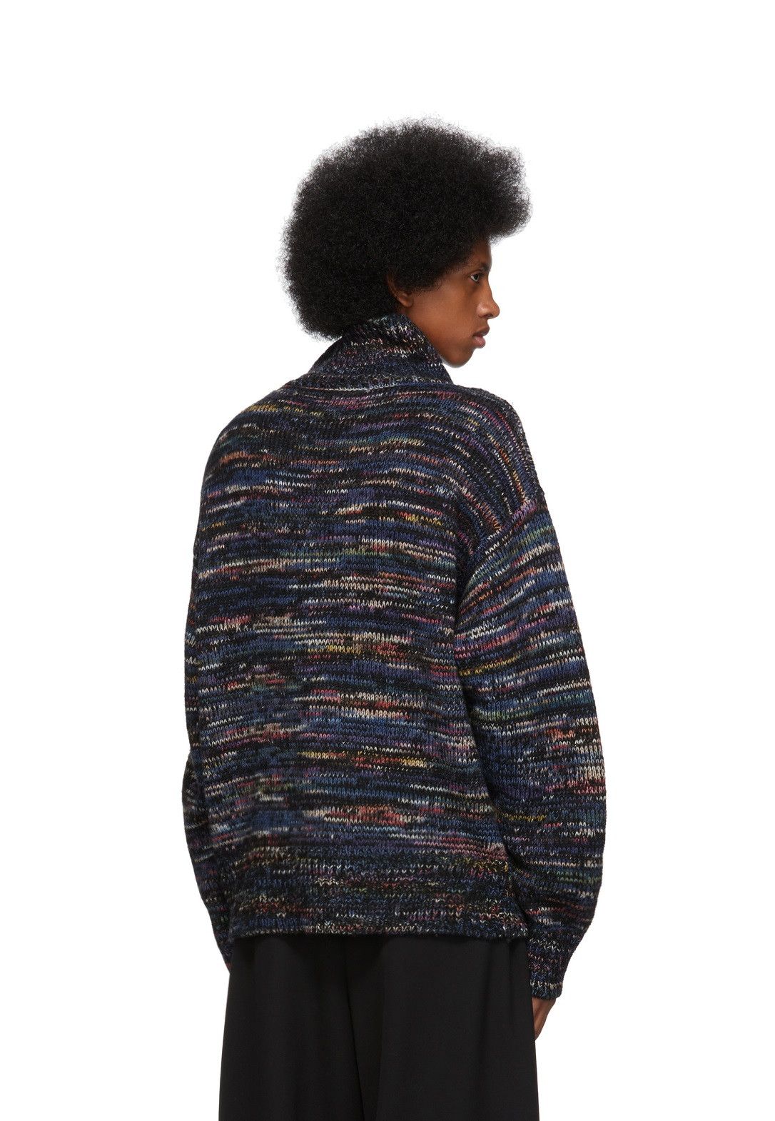 Dries Van Noten Dries Van Noten FW19 Tanish Sweater - Black Marled Wool Size US M / EU 48-50 / 2 - 7 Thumbnail