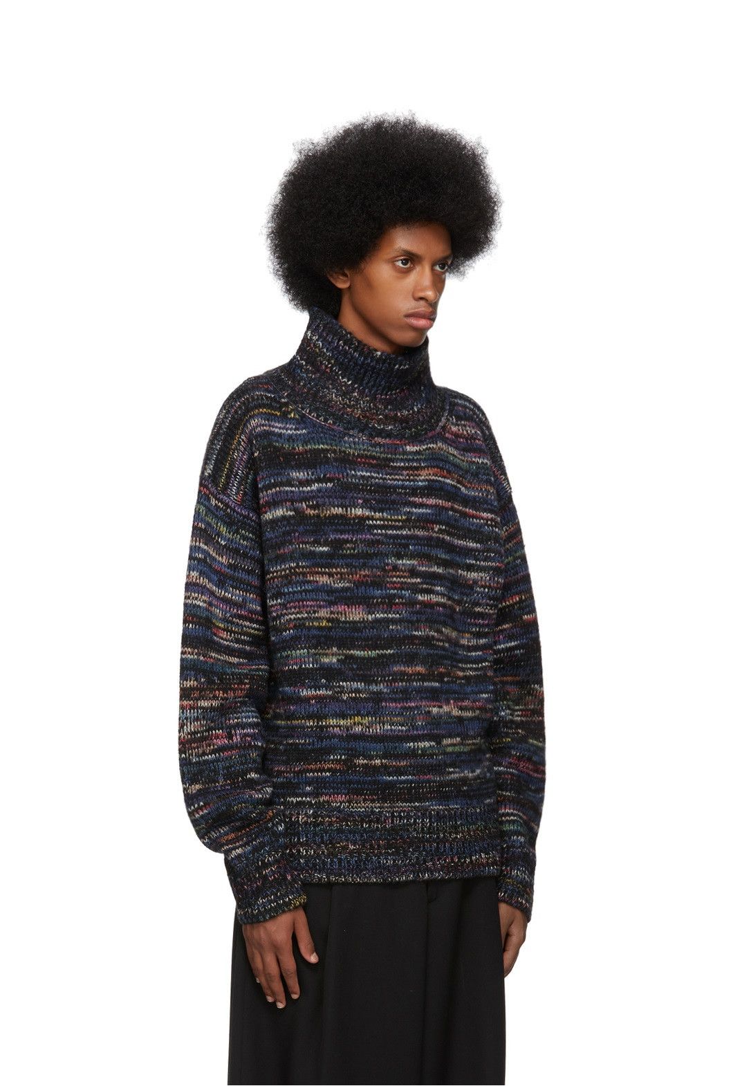 Dries Van Noten Dries Van Noten FW19 Tanish Sweater - Black Marled Wool Size US M / EU 48-50 / 2 - 6 Thumbnail