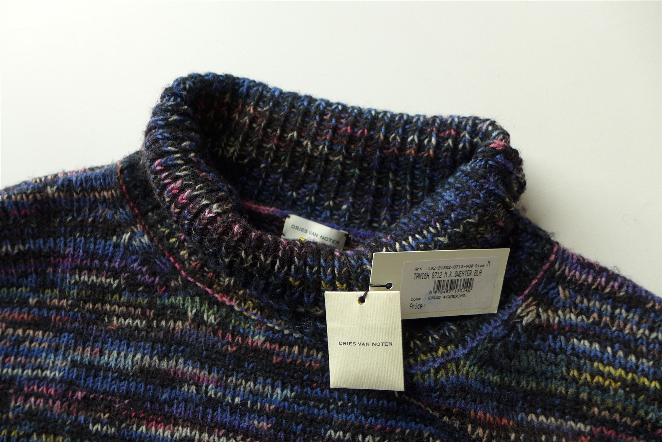 Dries Van Noten Dries Van Noten FW19 Tanish Sweater - Black Marled Wool Size US M / EU 48-50 / 2 - 14 Thumbnail