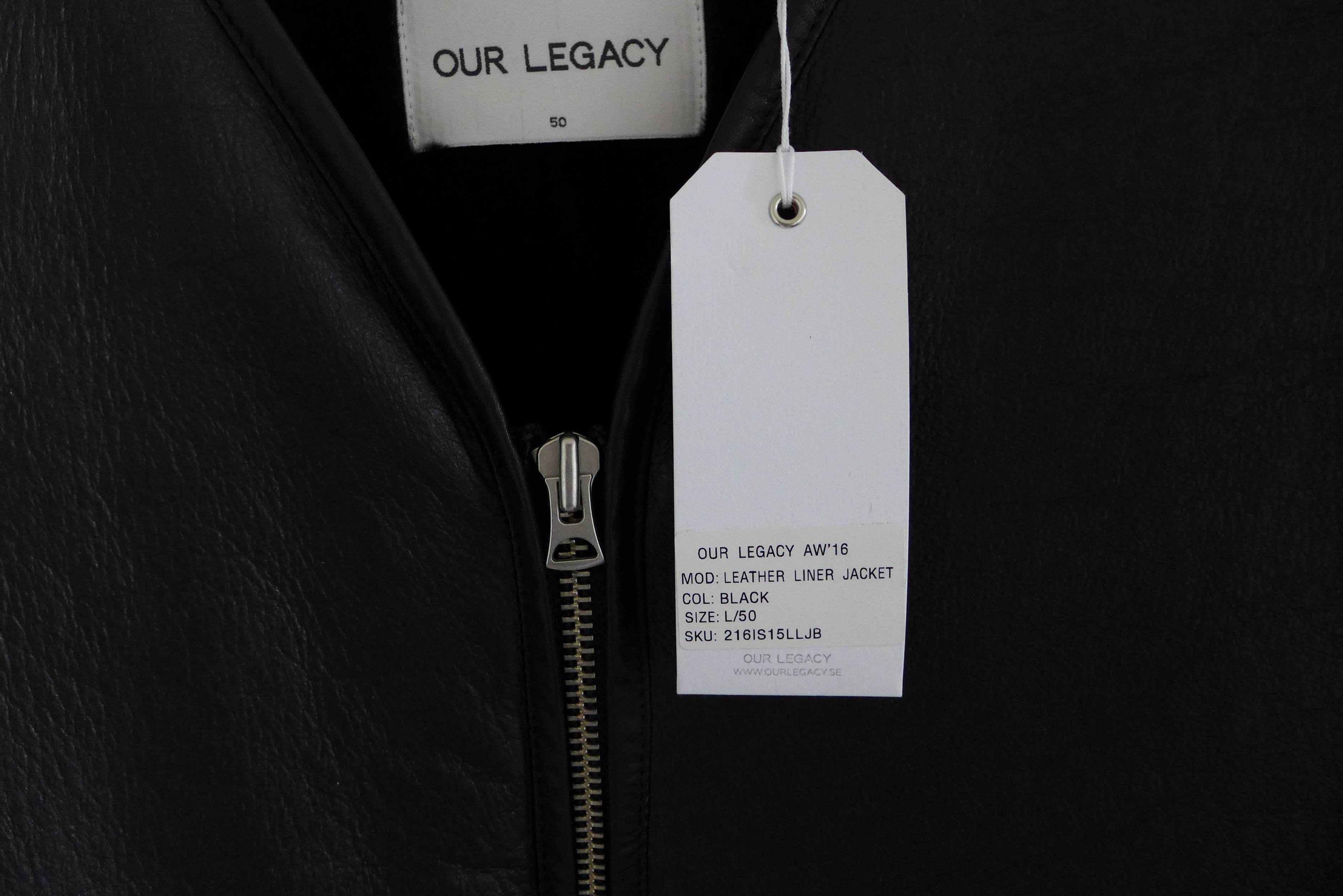 Our Legacy Our Legacy FW16 Liner Jacket - Black Leather Size US L / EU 52-54 / 3 - 9 Thumbnail