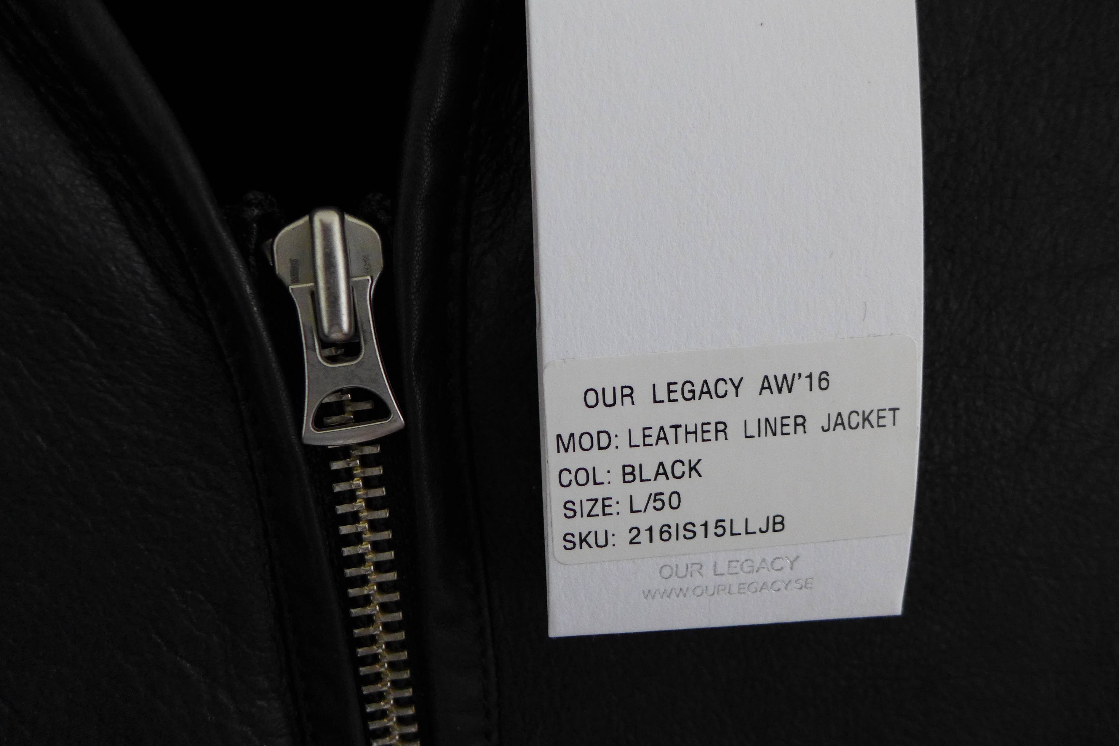 Our Legacy Our Legacy FW16 Liner Jacket - Black Leather Size US L / EU 52-54 / 3 - 10 Thumbnail