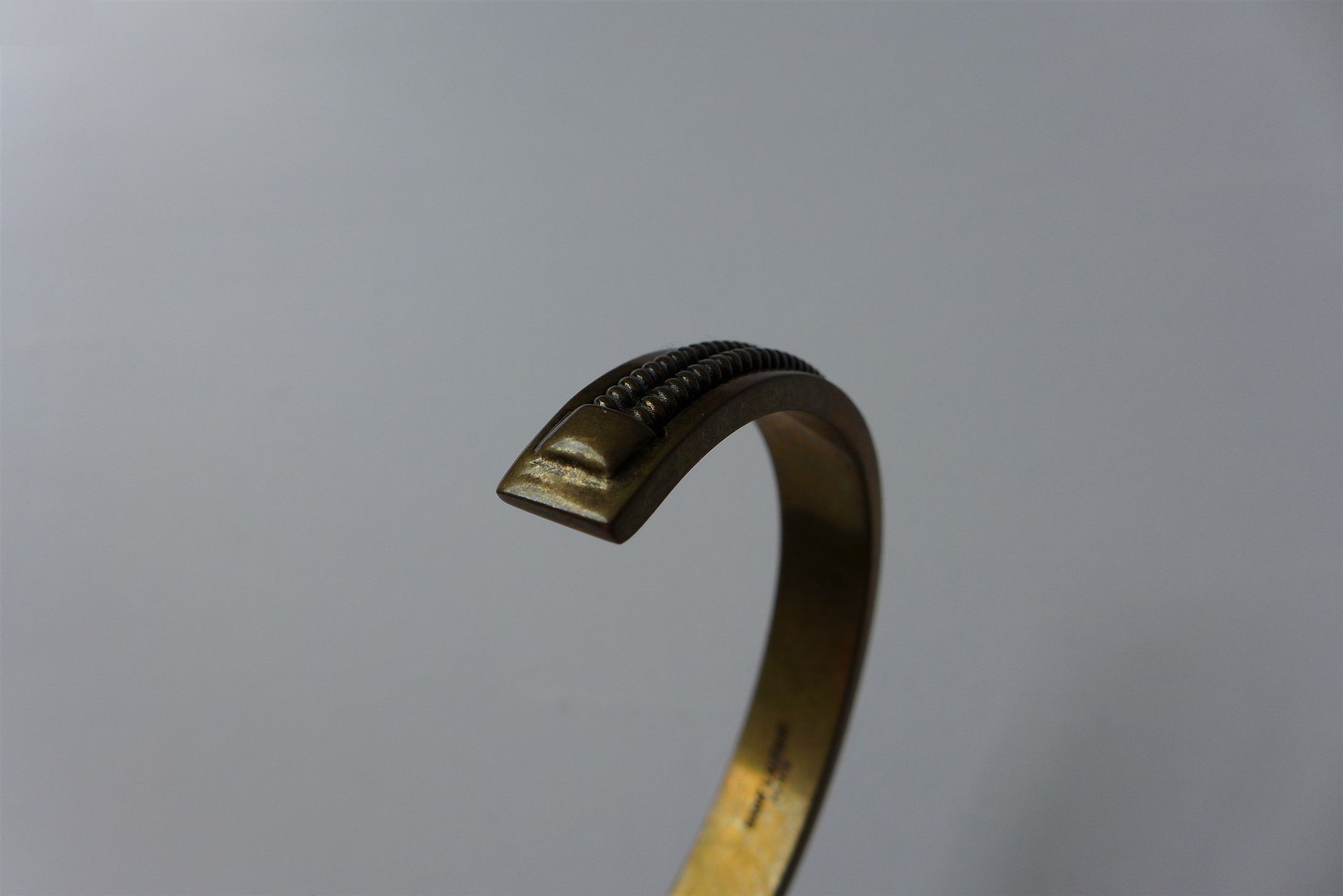 Saint Laurent Paris *Size Medium* Saint Laurent Cuff Bracelet - Gold-Tone Brass Size ONE SIZE - 11 Thumbnail