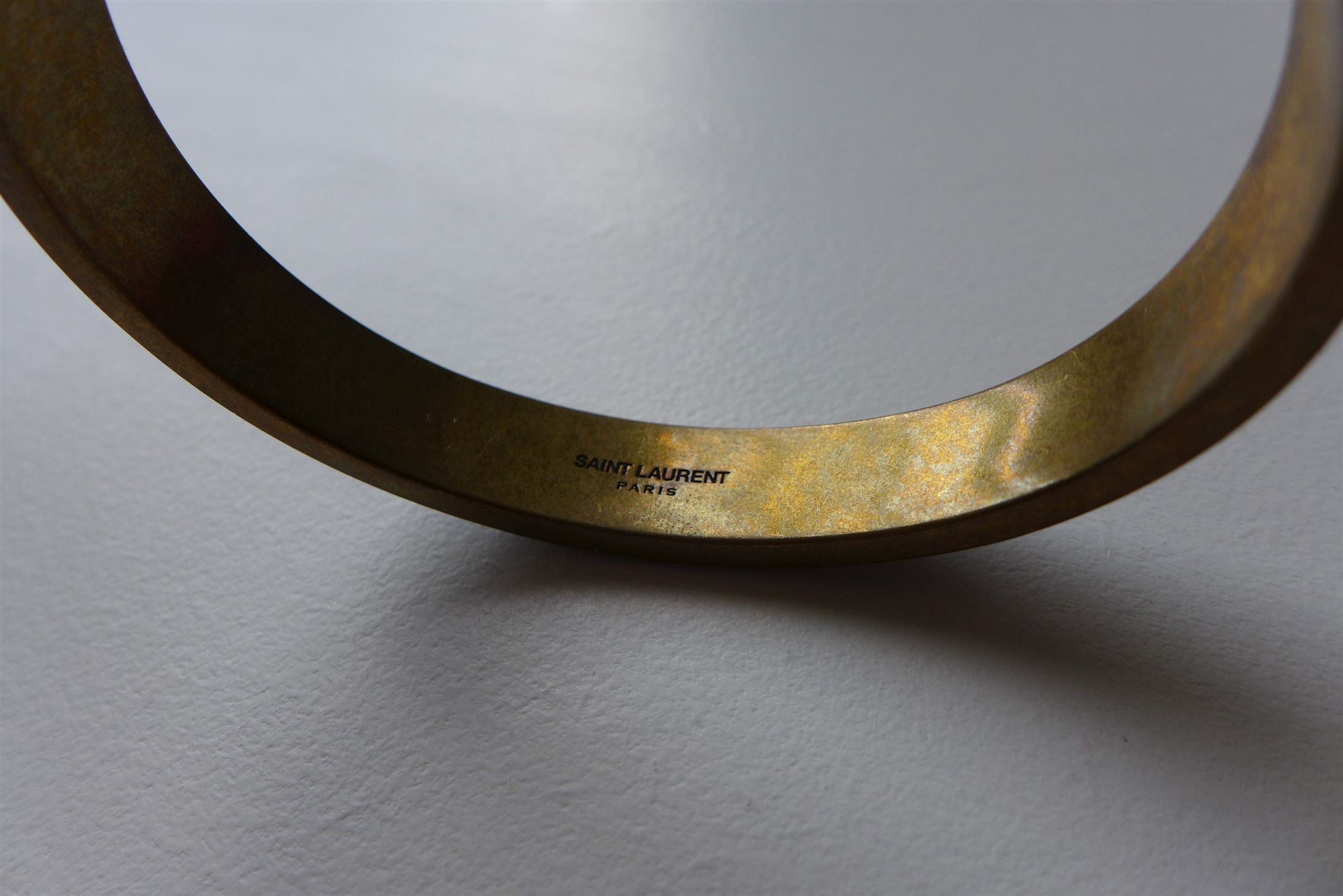 Saint Laurent Paris *Size Large* Saint Laurent Cuff Bracelet - Gold-Tone Brass Size ONE SIZE - 10 Thumbnail