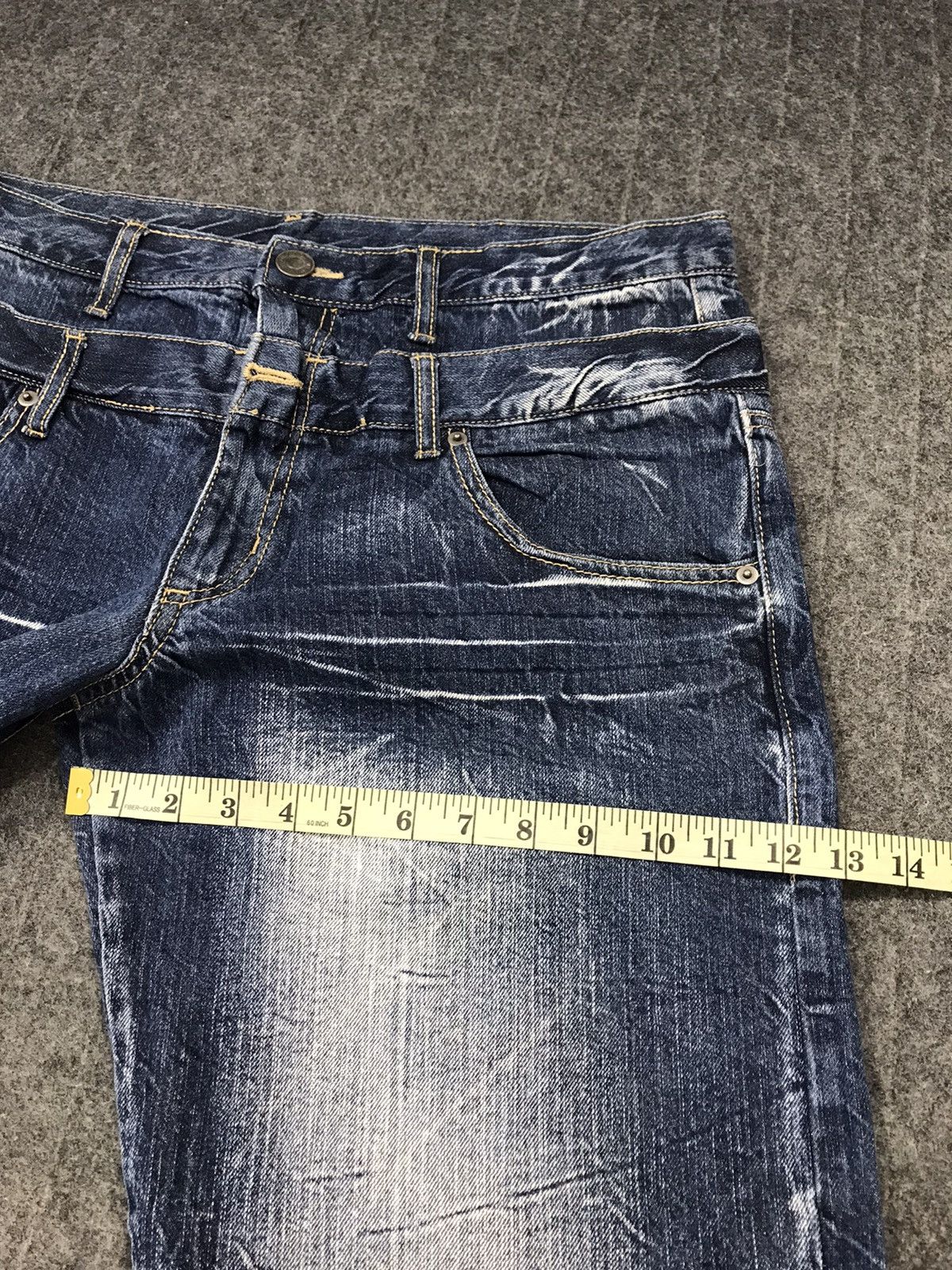 Japanese Brand Back & Forth Double Waist Wing Printed Denim Jeans Size US 36 / EU 52 - 13 Thumbnail