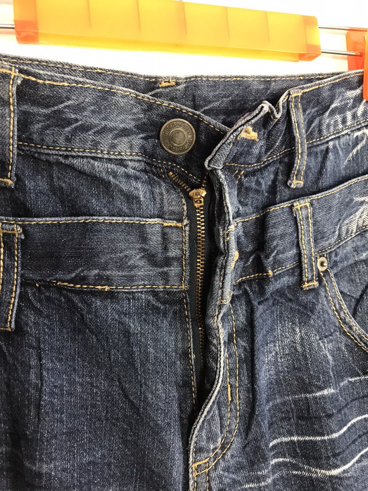 Japanese Brand Back & Forth Double Waist Wing Printed Denim Jeans Size US 36 / EU 52 - 6 Thumbnail