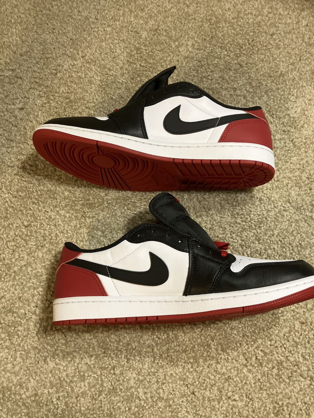 Jordan Brand × Nike Air Jordan 1 Retro Low Black Toe Size US 11.5 / EU 44-45 - 8 Thumbnail