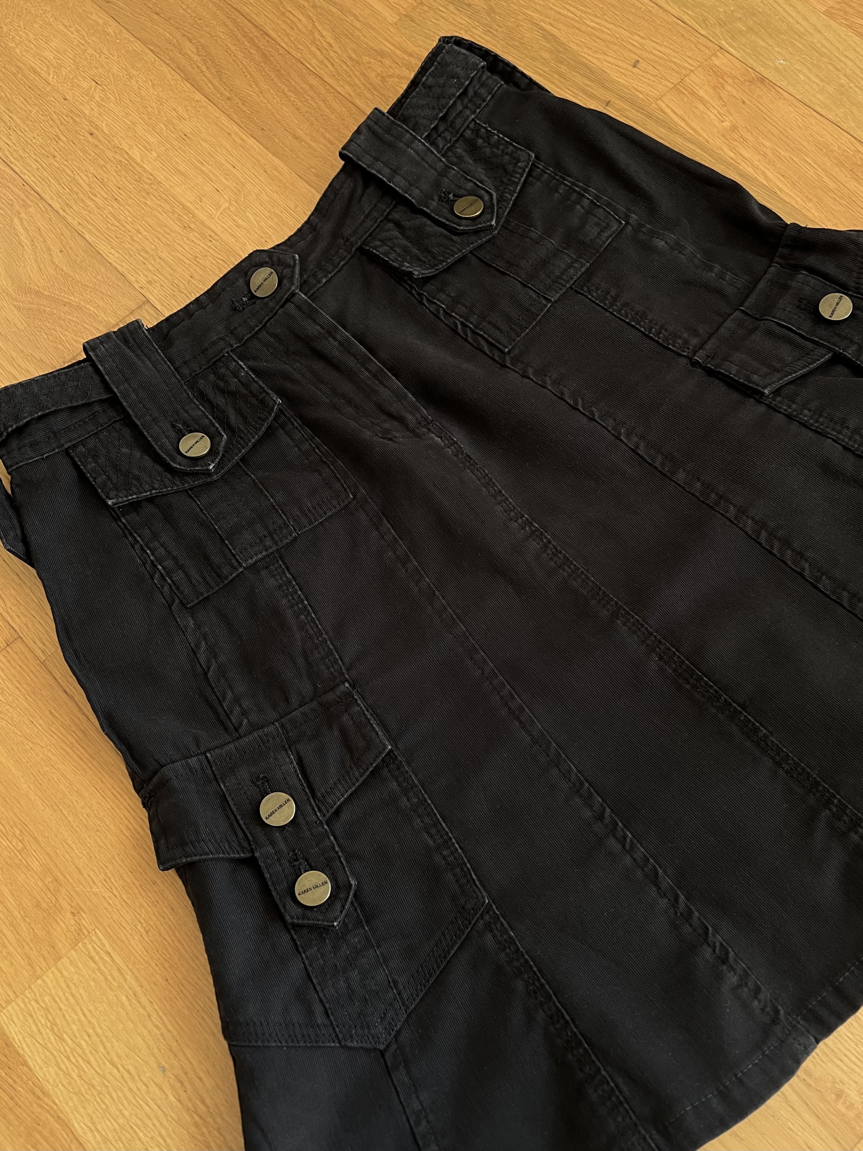 Japanese Brand 😍Y2K Karen Millen Cargo Multipocket Denim Skirt Size 27" / US 4 / IT 40 - 9 Thumbnail