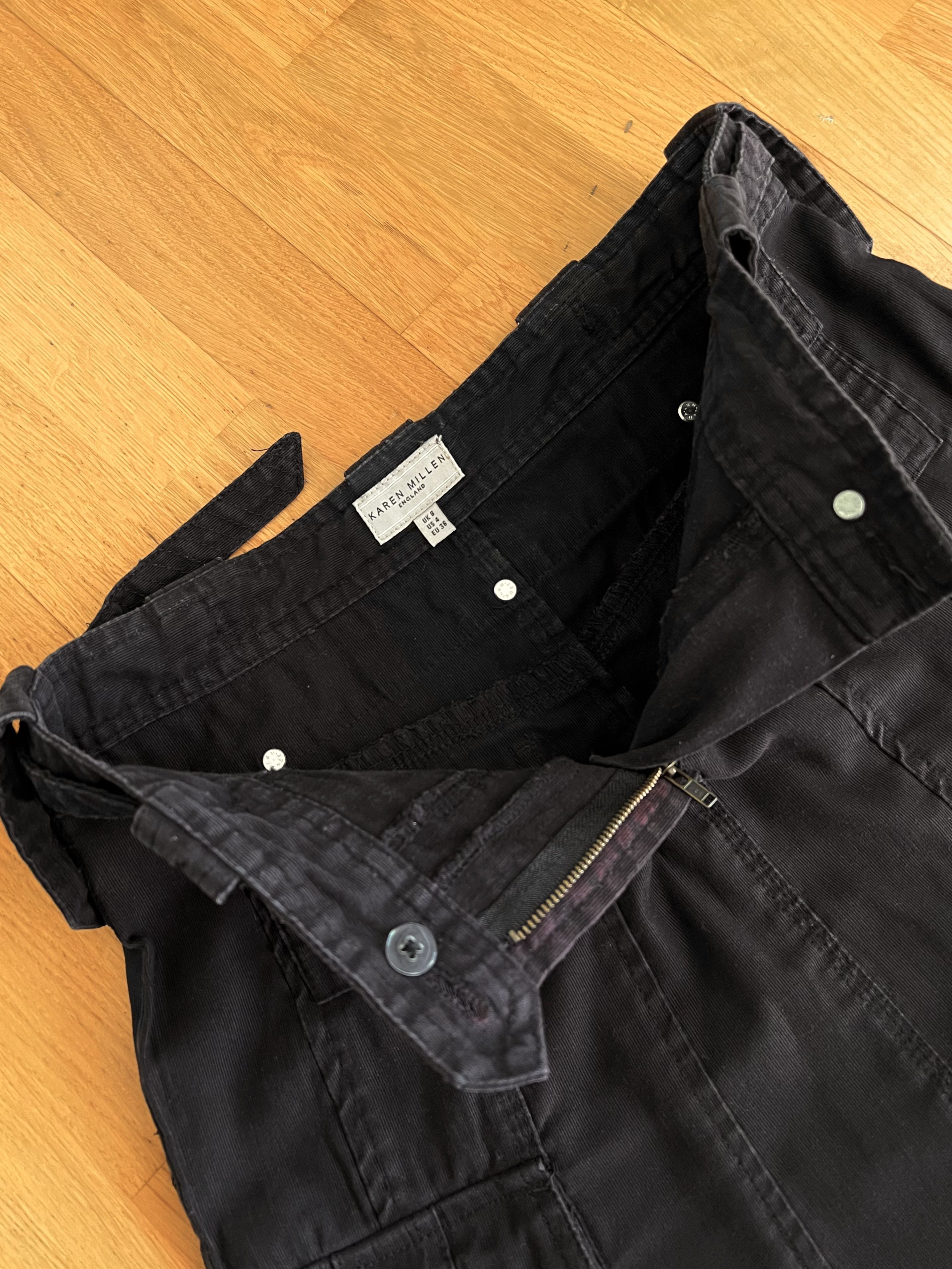Japanese Brand 😍Y2K Karen Millen Cargo Multipocket Denim Skirt Size 27" / US 4 / IT 40 - 10 Thumbnail