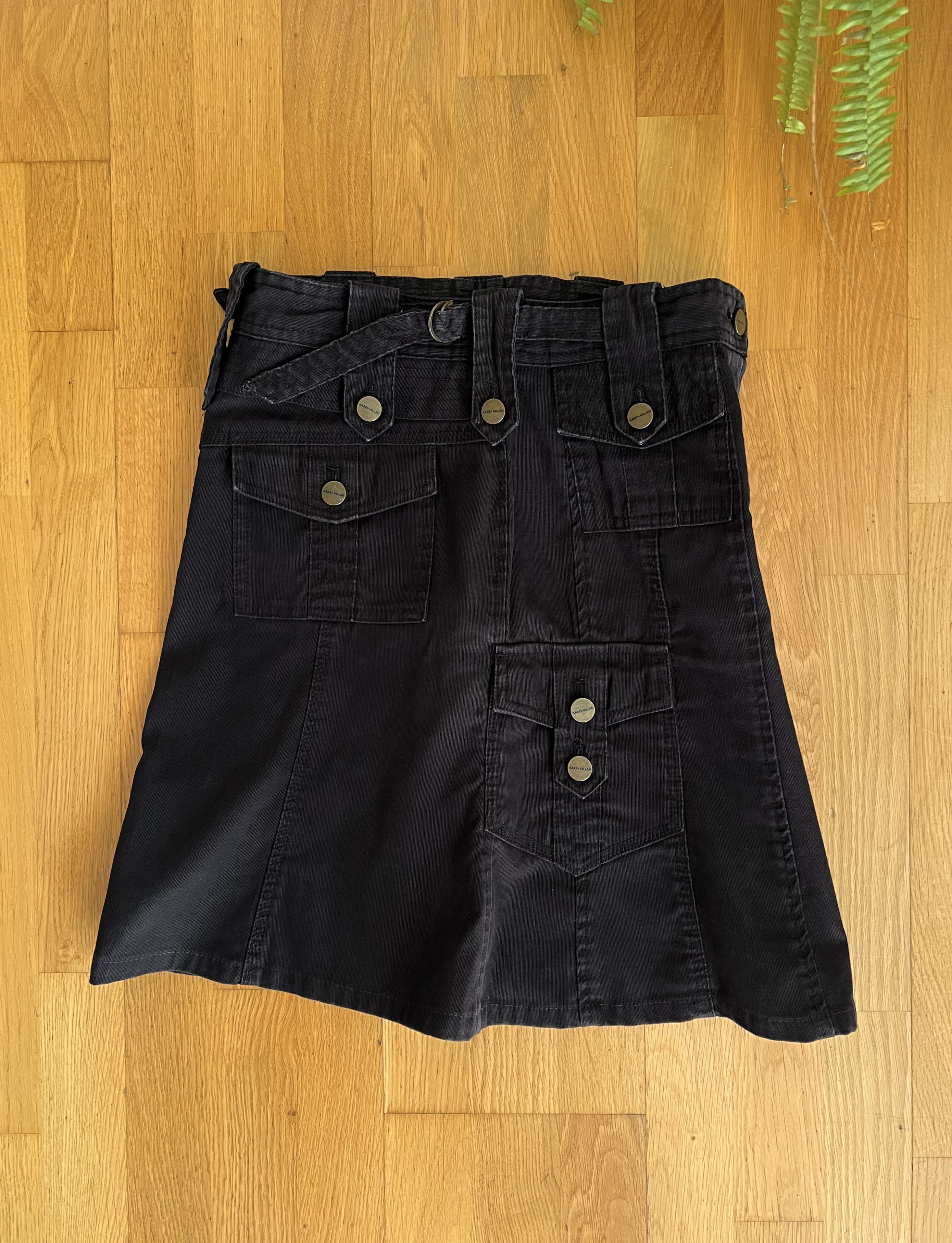 Japanese Brand 😍Y2K Karen Millen Cargo Multipocket Denim Skirt Size 27" / US 4 / IT 40 - 3 Thumbnail
