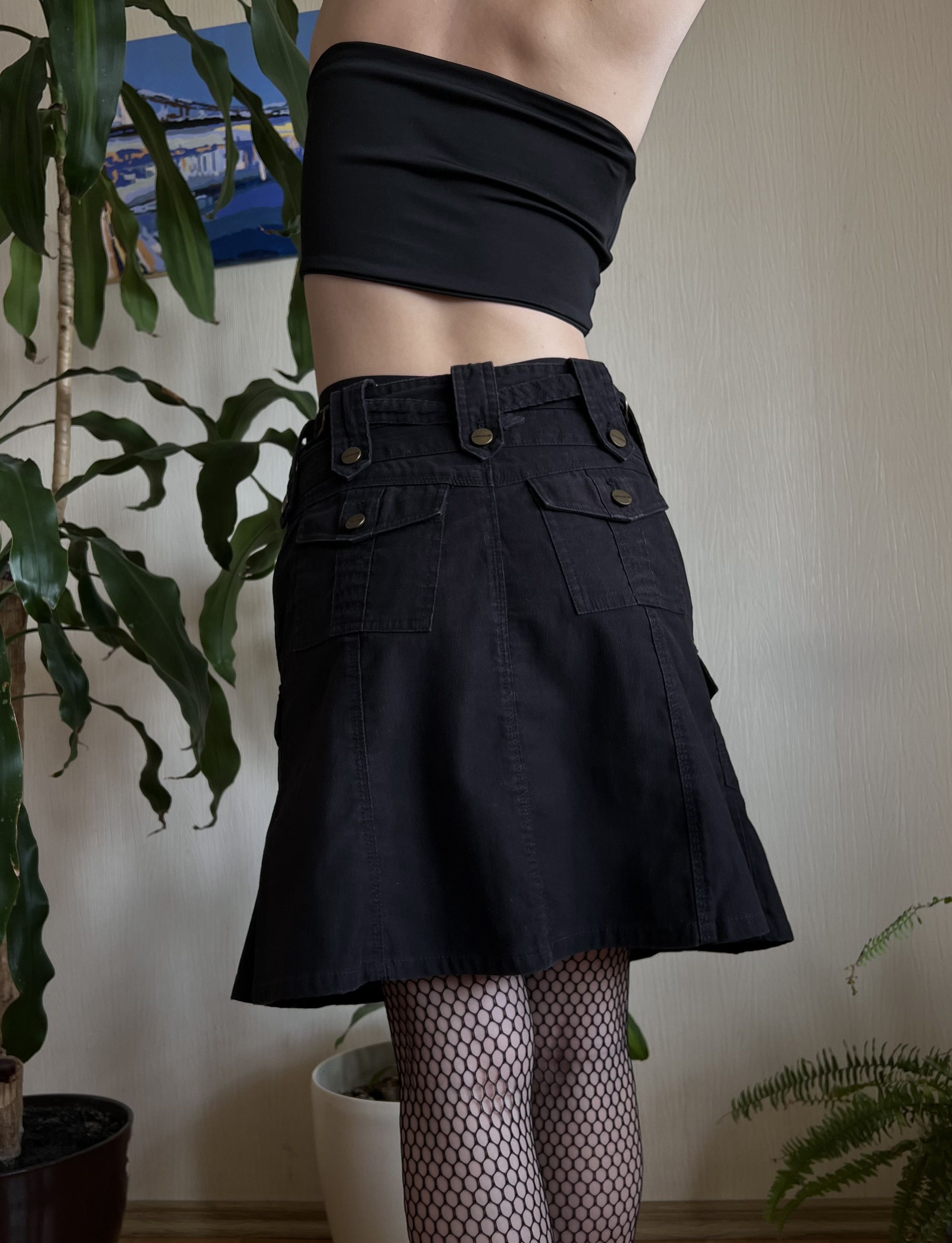 Japanese Brand 😍Y2K Karen Millen Cargo Multipocket Denim Skirt Size 27" / US 4 / IT 40 - 8 Thumbnail