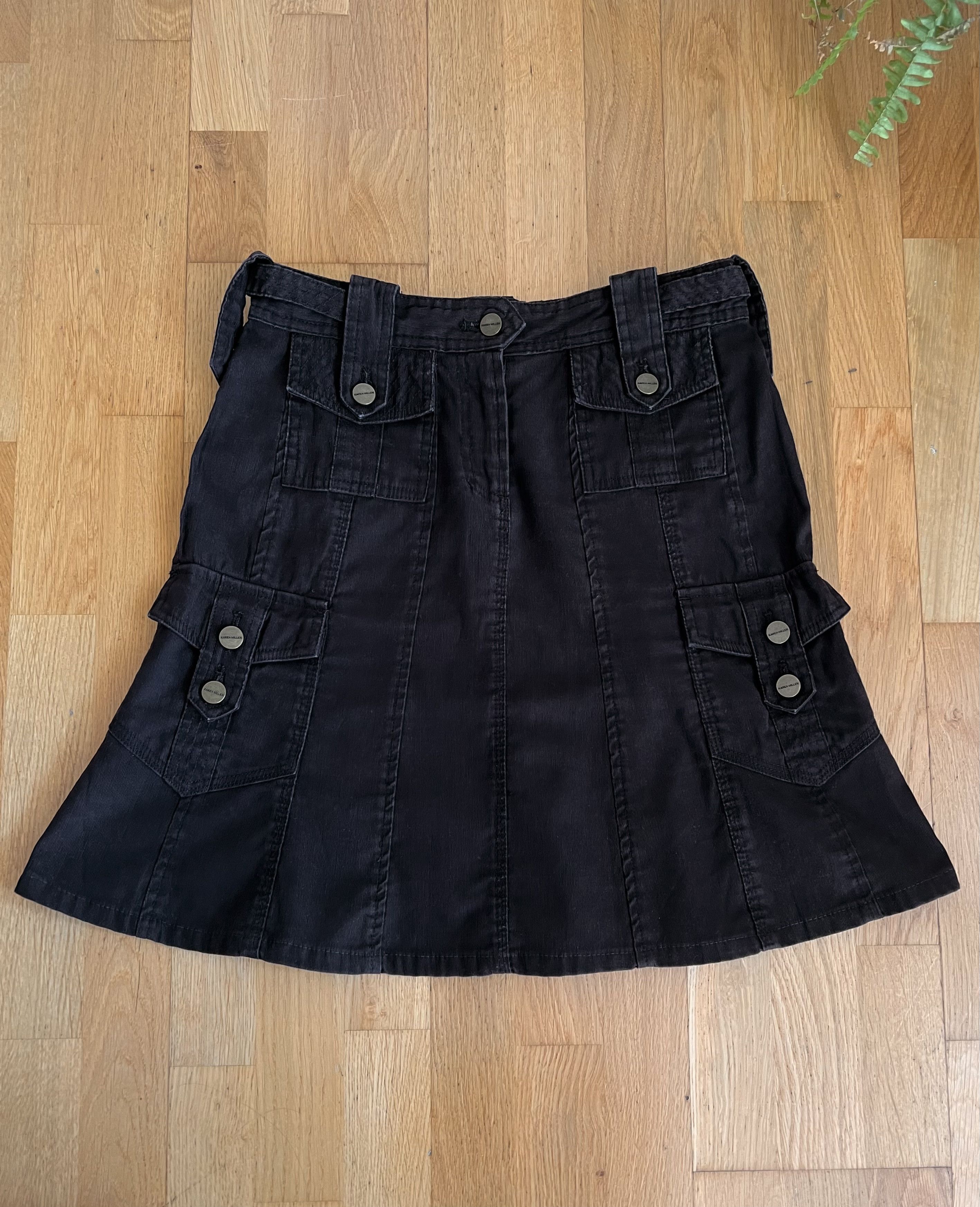 Japanese Brand 😍Y2K Karen Millen Cargo Multipocket Denim Skirt Size 27" / US 4 / IT 40 - 5 Thumbnail