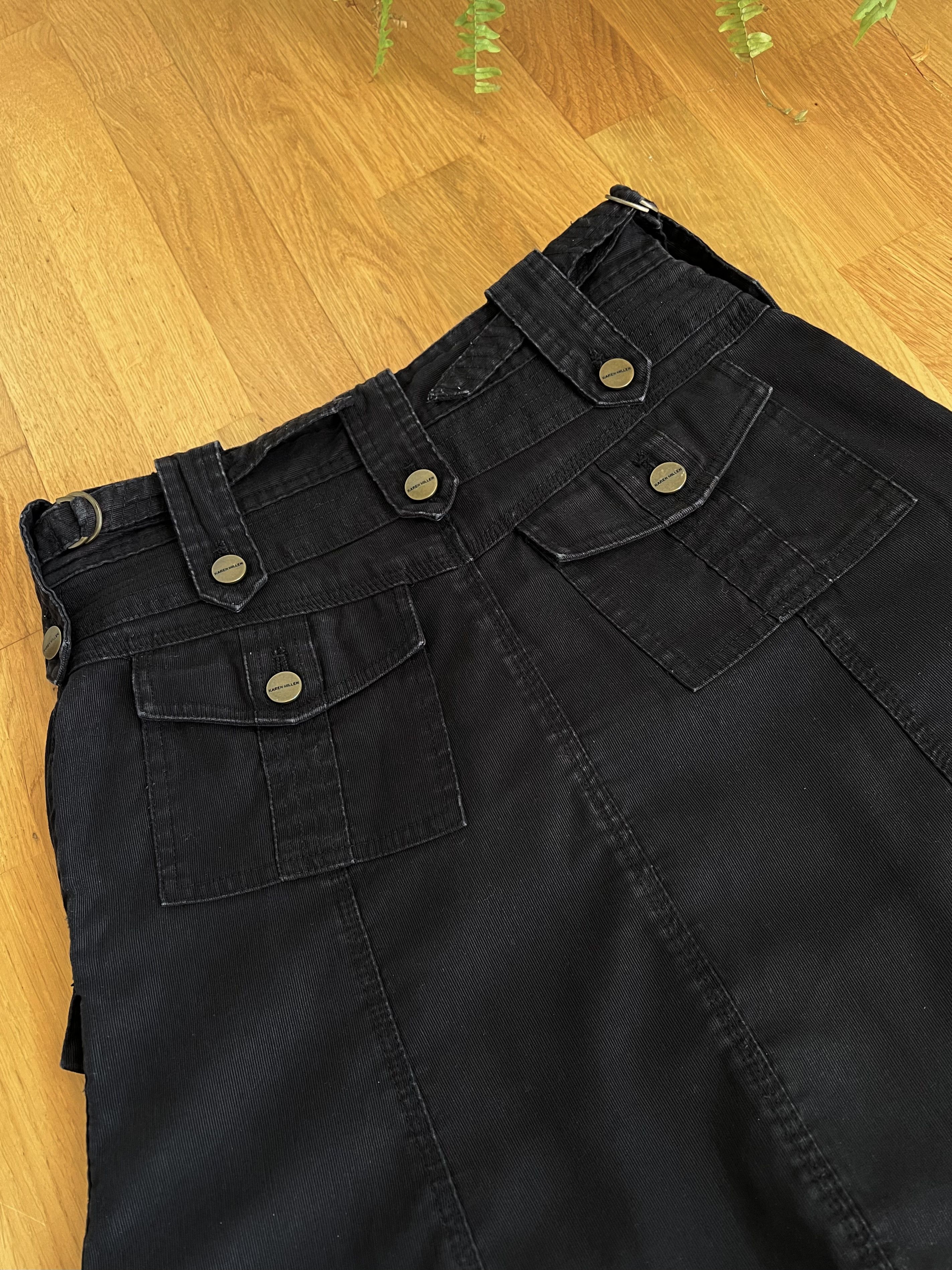 Japanese Brand 😍Y2K Karen Millen Cargo Multipocket Denim Skirt Size 27" / US 4 / IT 40 - 11 Thumbnail
