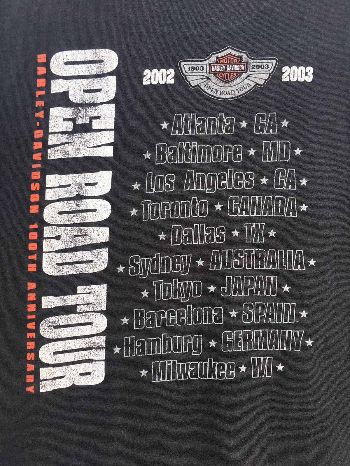 Harley Davidson Harley Davidson 100th Anniversary Open Road Tour Tshirt Size US L / EU 52-54 / 3 - 18 Thumbnail