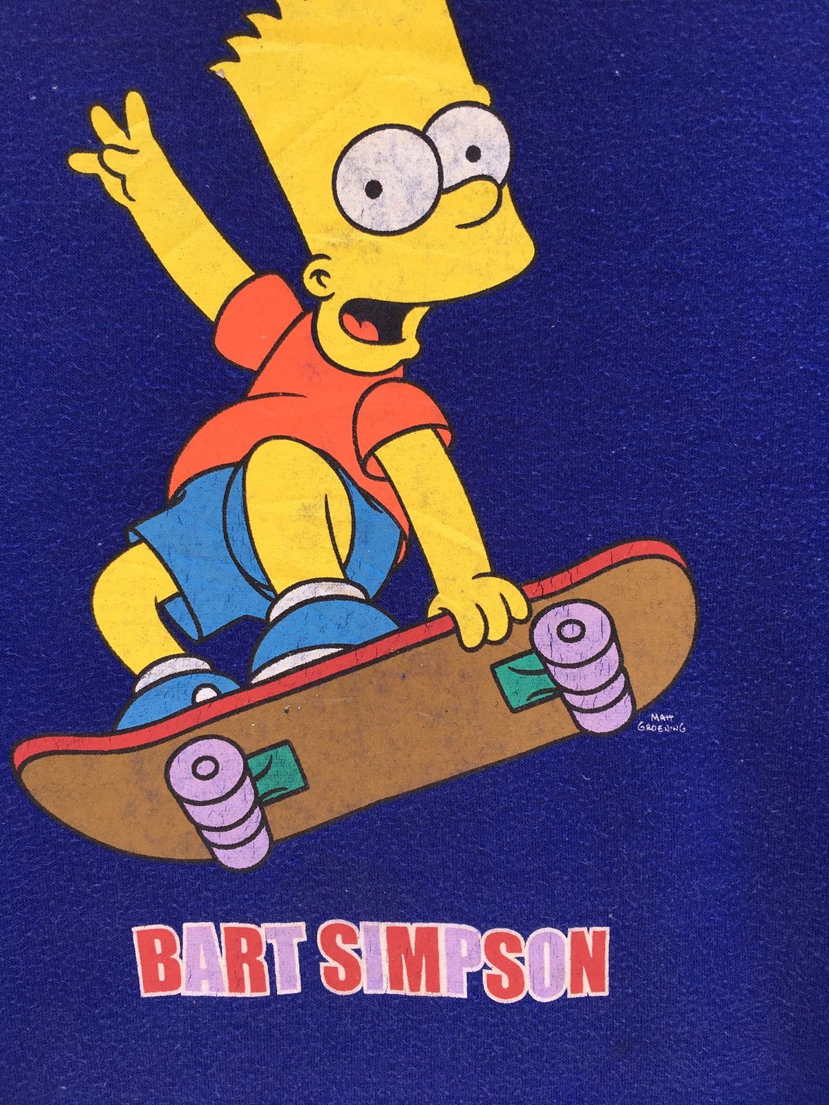 The Simpsons Vintage Bart Simpson Printed Hooded Sweatshirt Size US S / EU 44-46 / 1 - 6 Thumbnail