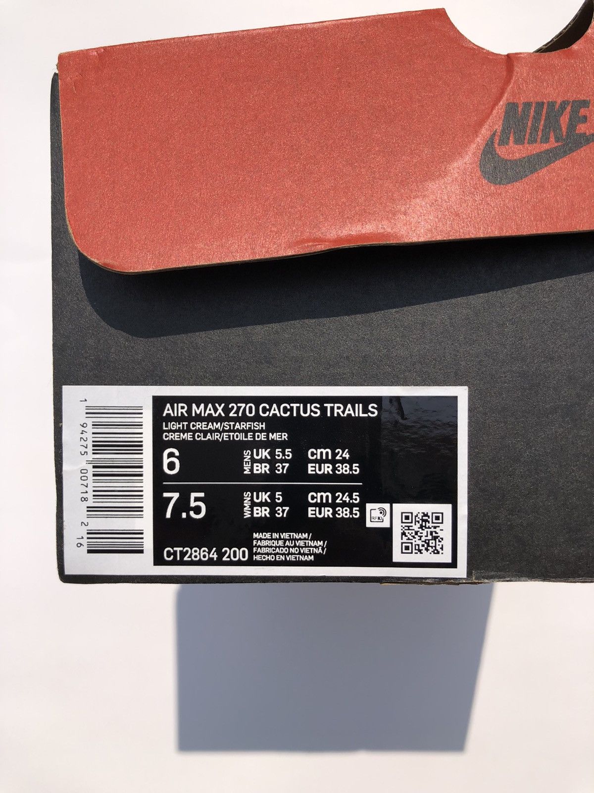 Nike × Travis Scott Air Max 270 React ENG 'Cactus Trails' Size US 6 / EU 39 - 12 Thumbnail
