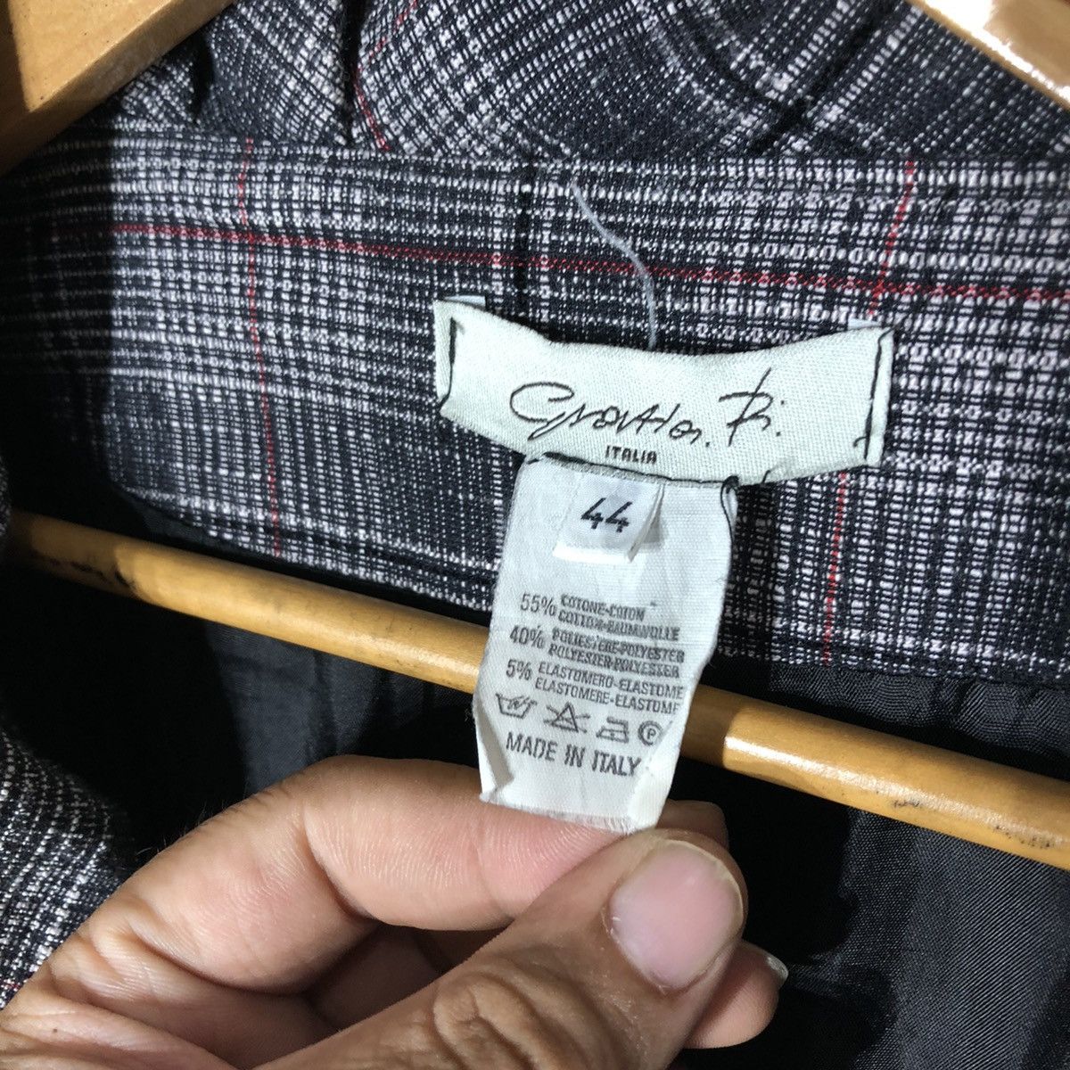 Vintage DOUBLE BREAST LONG JACKET FABRIC OF ITALY GRAVAION RI Size US S / EU 44-46 / 1 - 10 Thumbnail